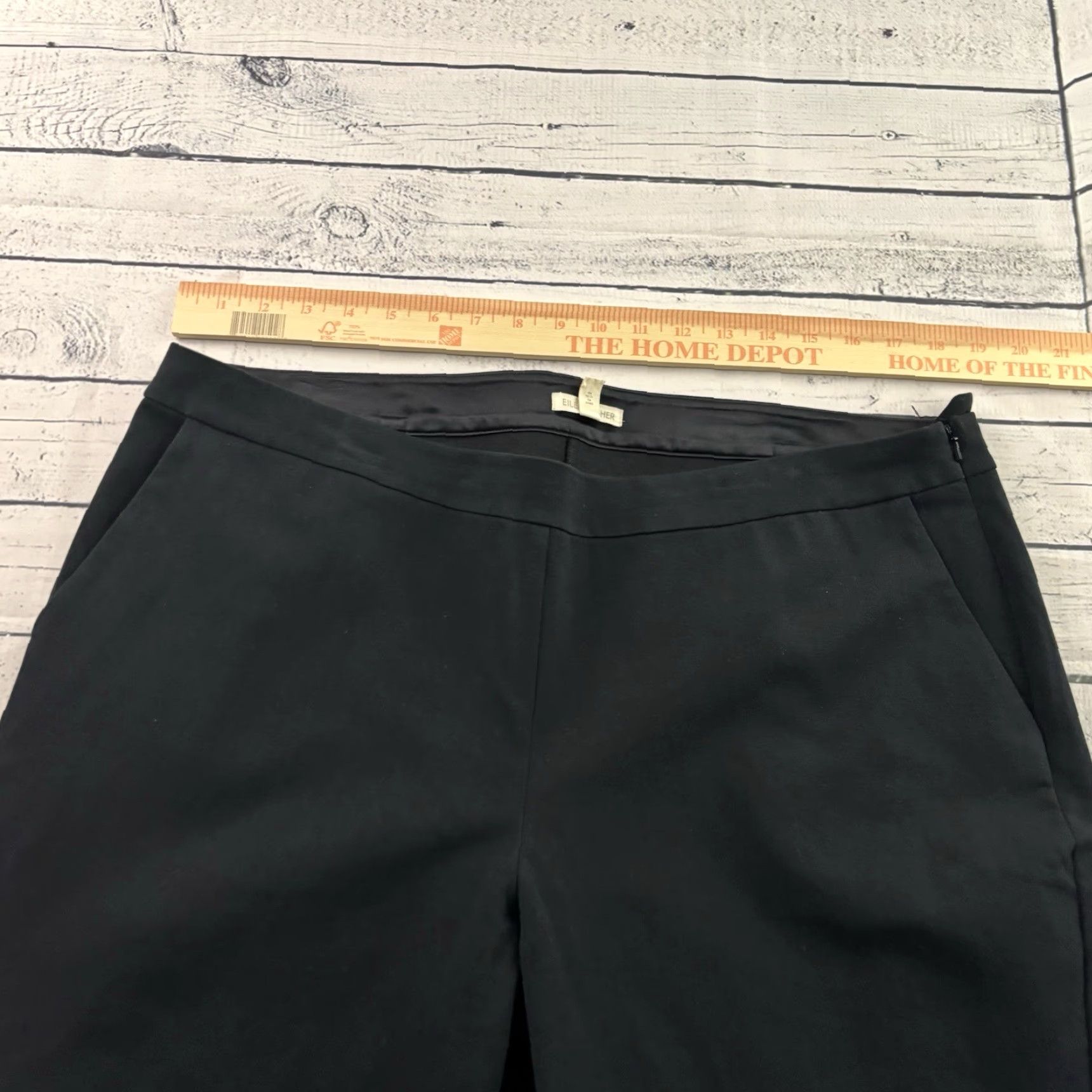 Eileen Fisher Eileen Fisher Pants Tapered Black XL Women's Ponte Cotton Stretch Organic Поле Size 40" / US 18 - 3 Thumbnail