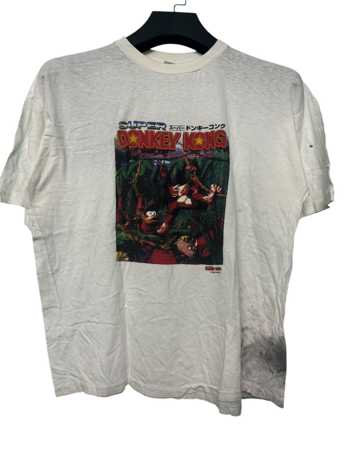 Nintendo 💥 VINTAGE NITENDO SUPER DONKEY KONG DAMAGE TSHIRT RARE Size US M / EU 48-50 / 2 - 1 Thumbnail