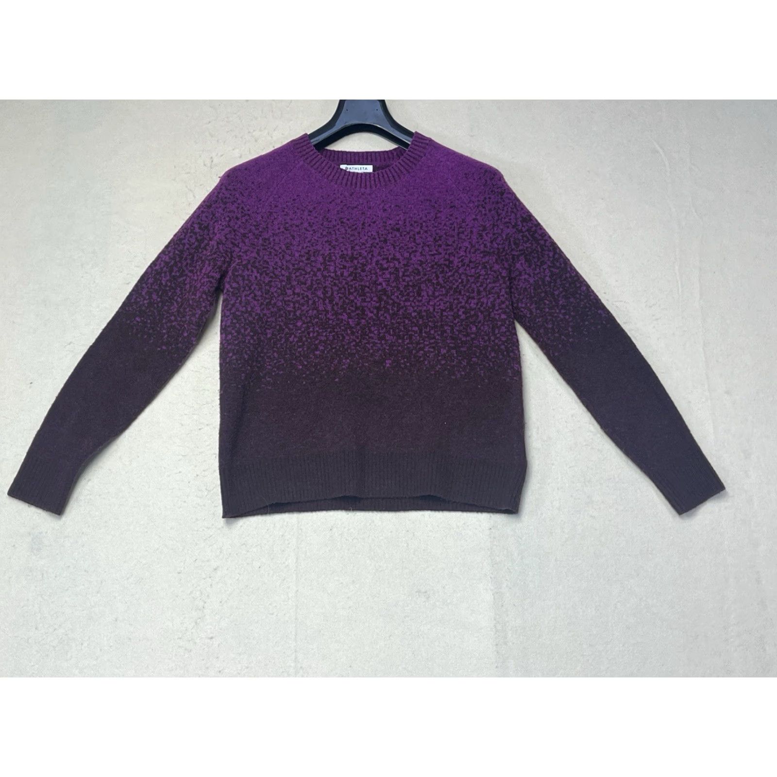 Athleta Athleta Womens Wool Blend Hawthorn Textured Jacquard Crew Sweater XS Purple Pullover Knit Casual Womens Size XS / US 0-2 / IT 36-38 - 2 Thumbnail