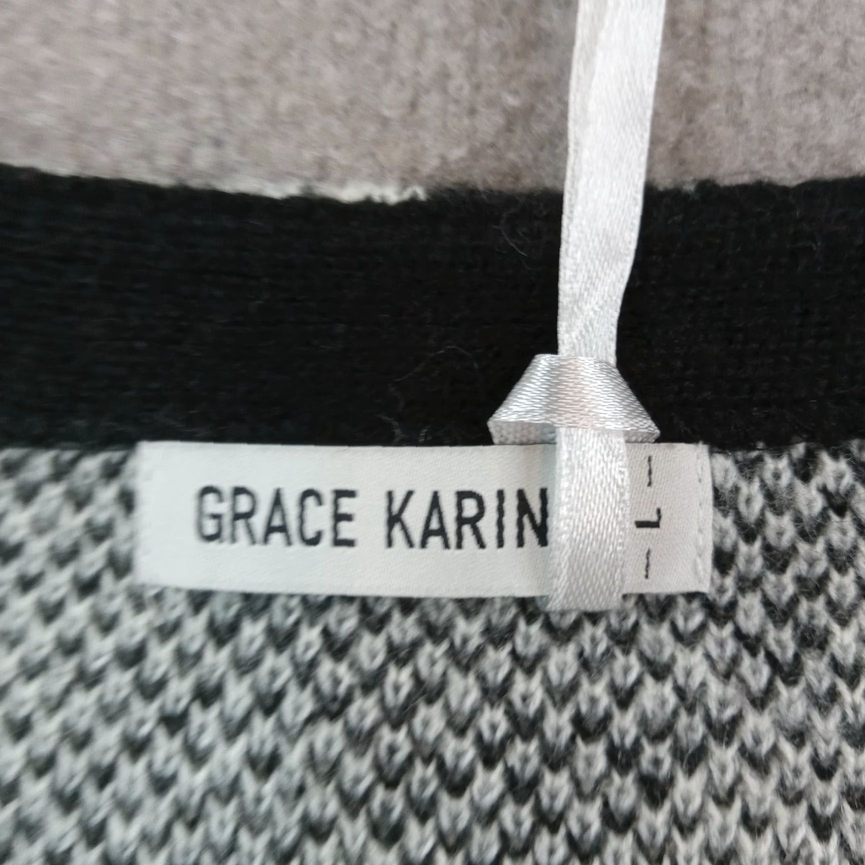 Vintage Grace Karin Argyle Cardigan Sweater Womens Large Gray Size L / US 10 / IT 46 - 5 Thumbnail