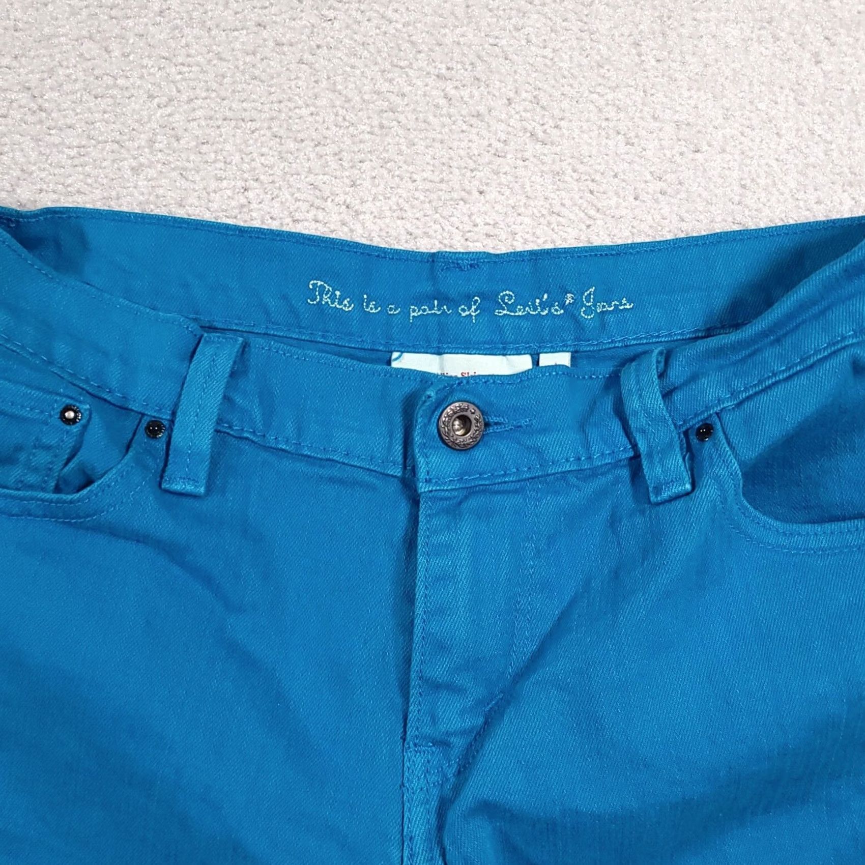 Levi's VINTAGE Levi’s Jean Shorts Cutoff Women's 4 Denim Blue Dyed Low Rise Stretch Size 27" / US 4 / IT 40 - 3 Thumbnail