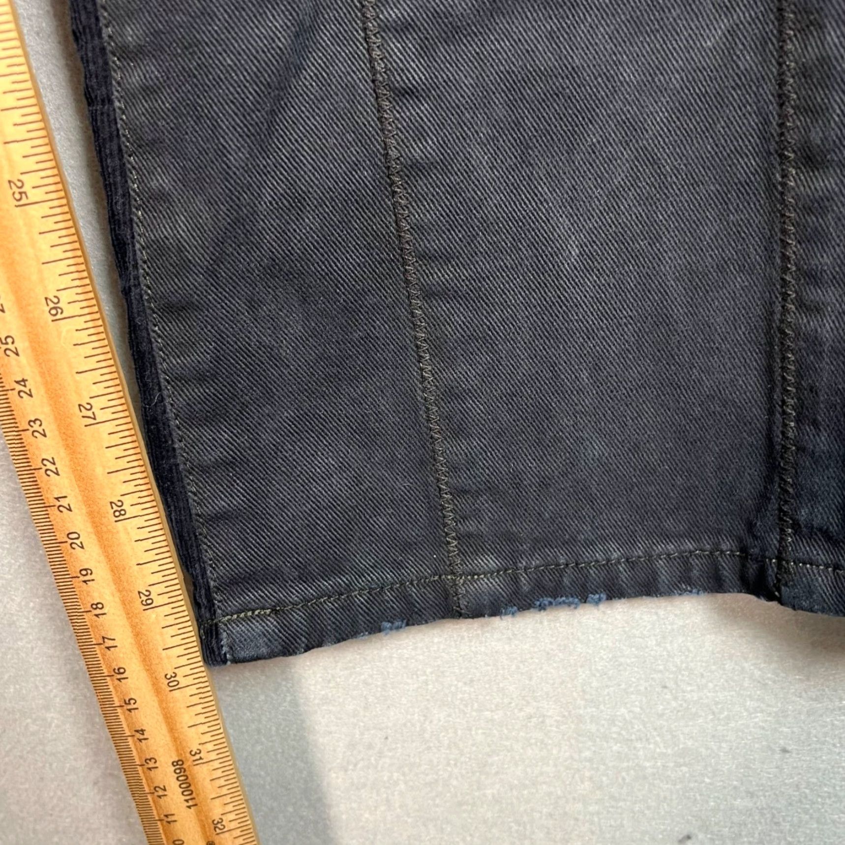 Denime VINTAGE American Deadstock Patchwork Black Denim Pants Corduroy & Denim Flare Leg 30 Size 30" / US 8 / IT 44 - 6 Thumbnail