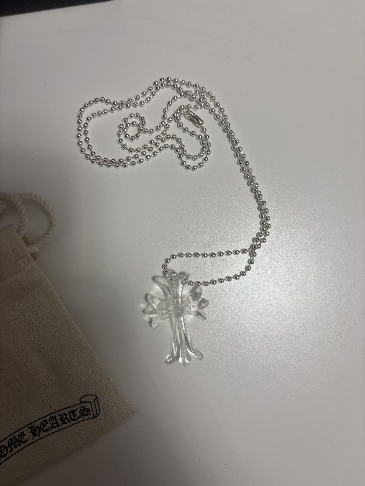Chrome Hearts Chrome Hearts Clear Cross Pendant Necklace – Acrylic Cross Size ONE SIZE - 8 Thumbnail