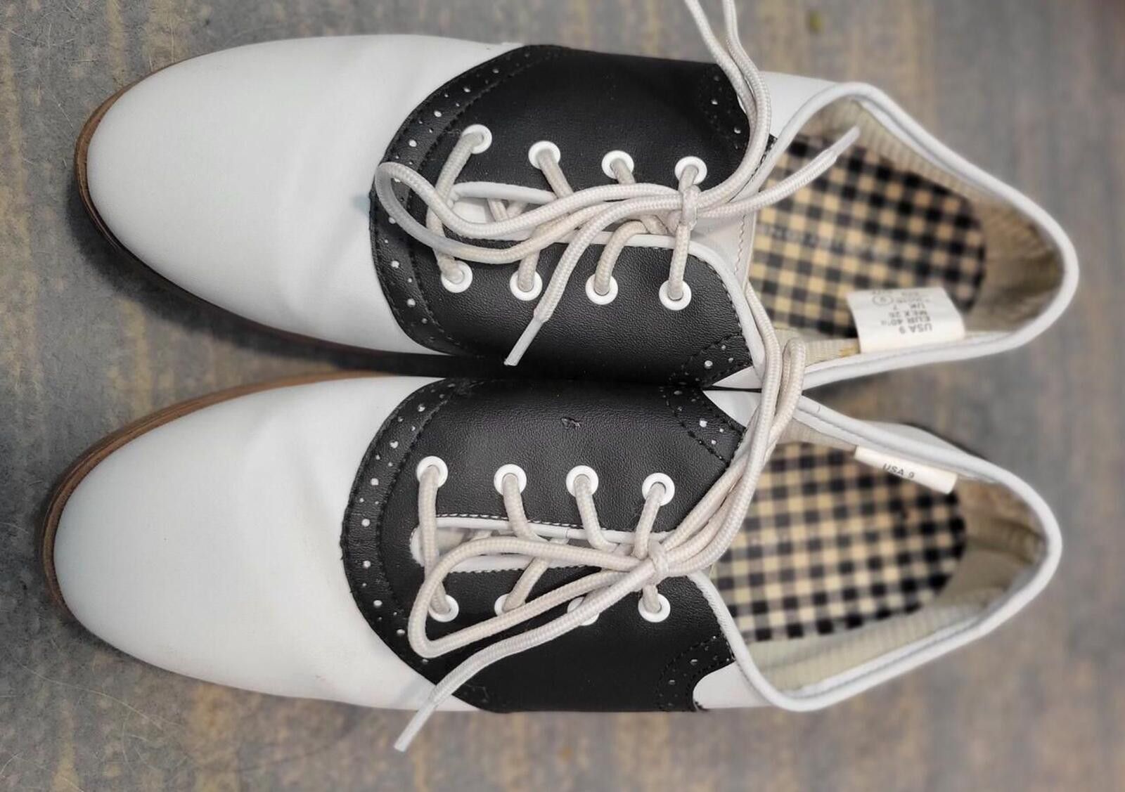 Unknown London Black and White Lace-Up Oxford Shoes Size 9 Size US 9 / IT 39 - 1 Thumbnail