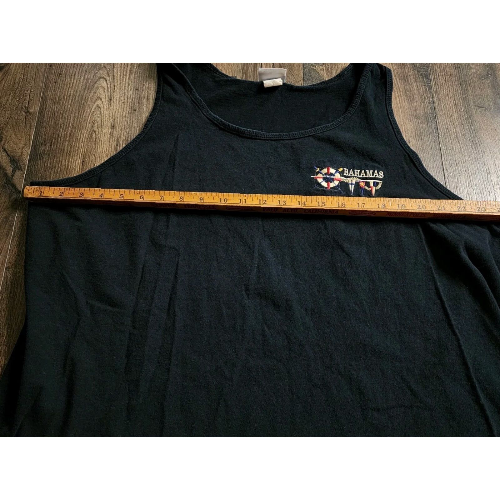 Vintage VINTAGE Mofo USA Bahamas Embroidered Travel Destination Tank Top Shirt Unisex Adults XL Black 90s Beach Cropped Sleeveless T-Shirt Size US XL / EU 56 / 4 - 3 Thumbnail