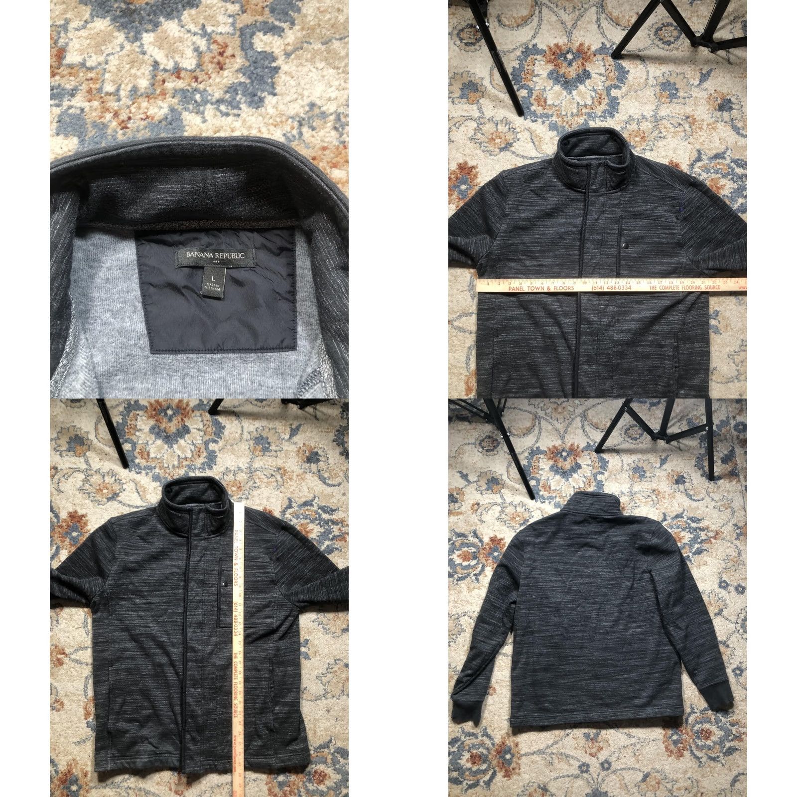Banana Republic Banana Republic Jacket Mens L Gray Mock Neck Full Zip Knit Casual Sweater Size US L / EU 52-54 / 3 - 8 Thumbnail