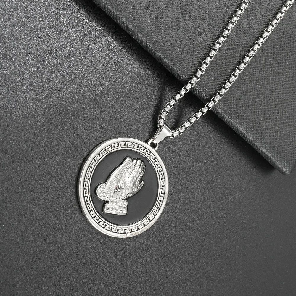 Jewelry × Vintage Vintage Hands Pray Necklace Size ONE SIZE - 2 Thumbnail