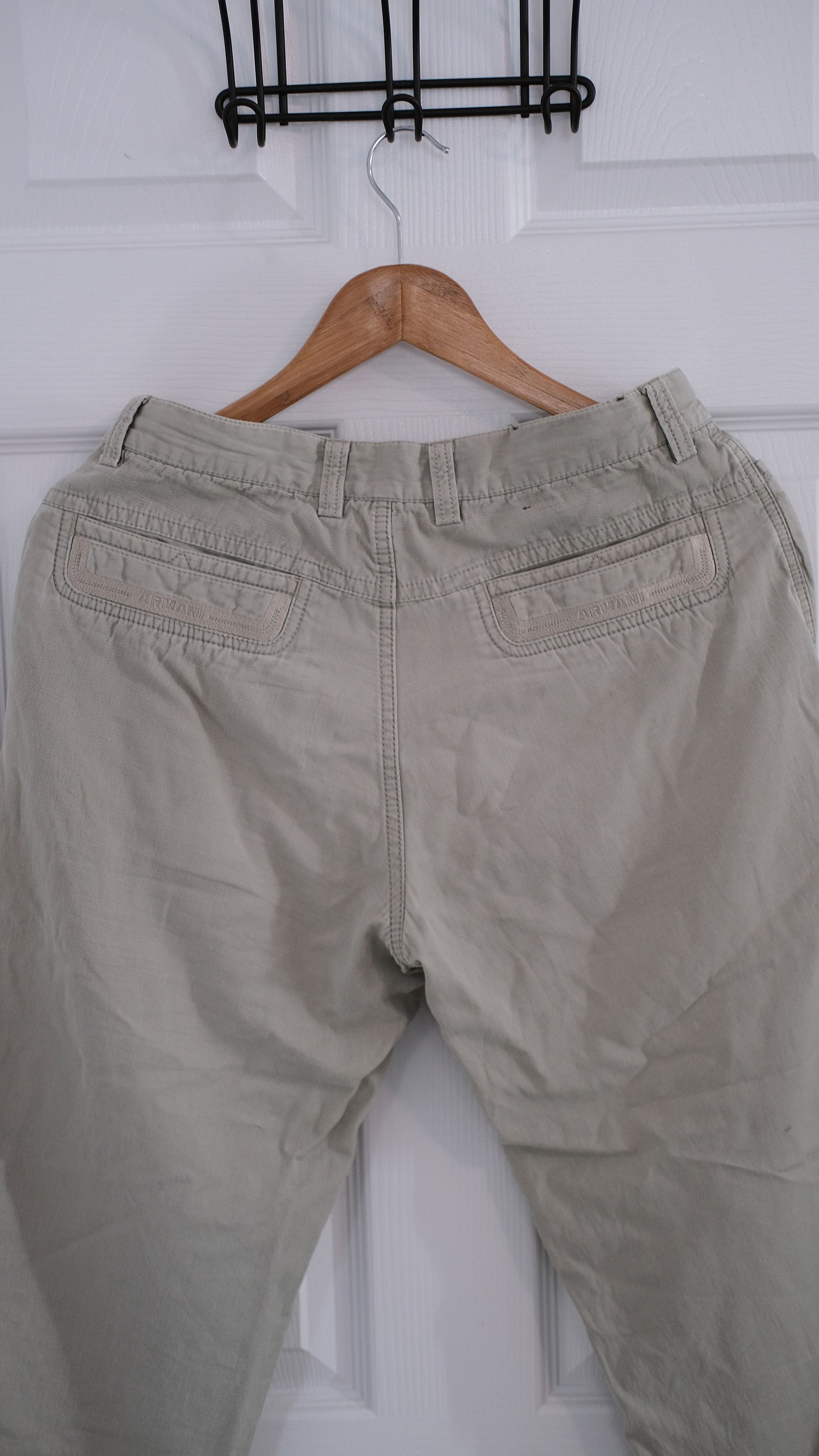 Armani Exchange Cropped Cotton/Linen Pants Size US 30 / EU 46 - 3 Thumbnail