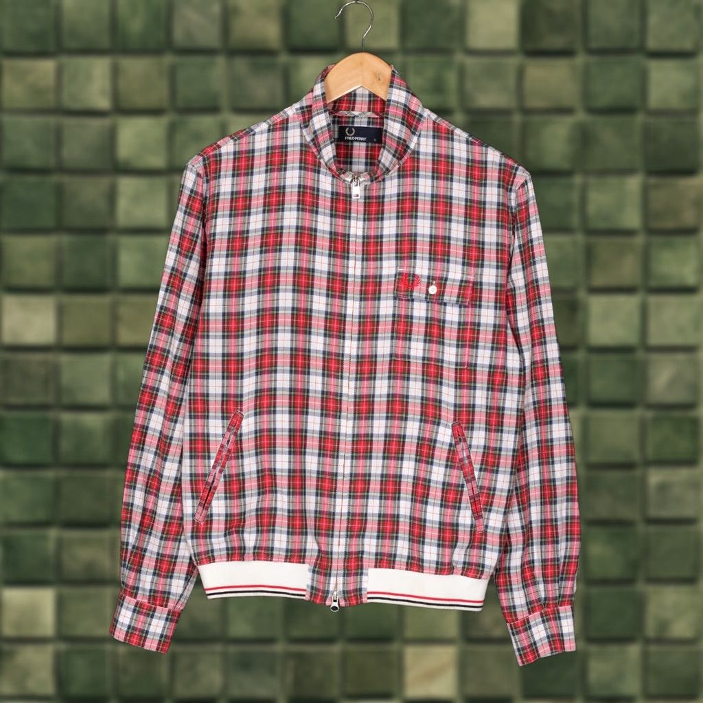 Fred Perry FRED PERRY Lightweight Jacket Men Size S Bomber Flannel Shirt Style Plaid Casual, Multicoloured, Full Zip, Cotton, 3-Season Jacket, Regular Fit, Mens Size US S / EU 44-46 / 1 - 1 Thumbnail