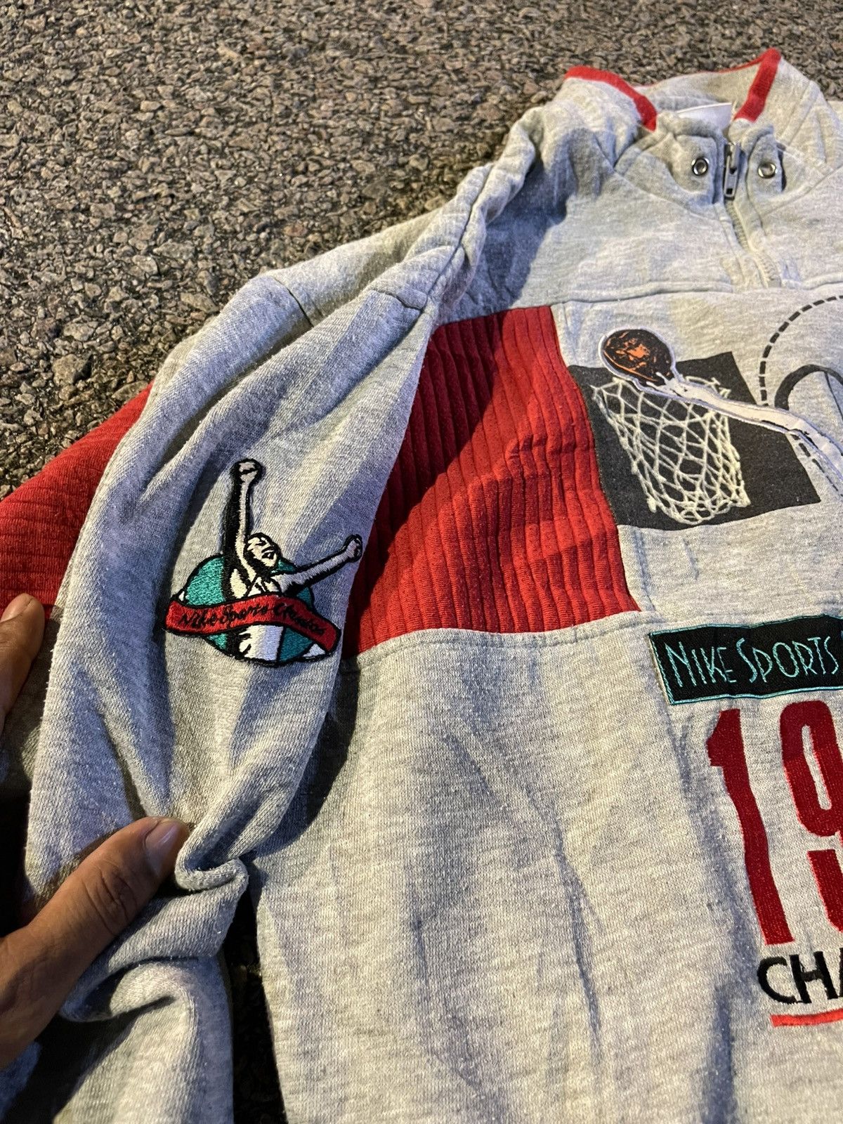 Nike Vintage 80s nike basketball half zipper sweatshirt Size US M / EU 48-50 / 2 - 2 Thumbnail