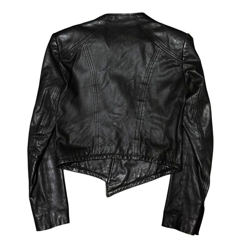 Helmut Lang HELMUT LANG He wore an irregular black leather jacket Size S / US 4 / IT 40 - 2 Thumbnail