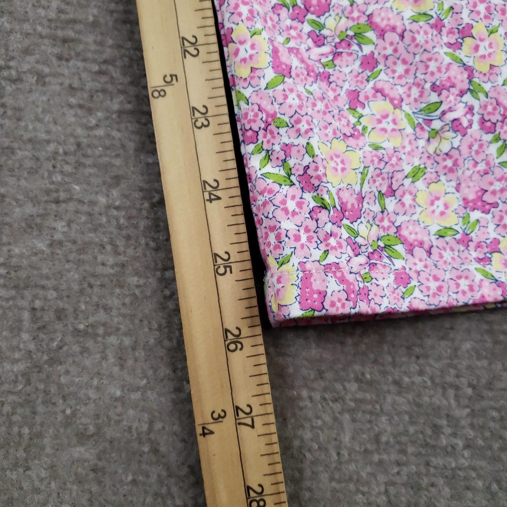 Ralph Lauren VINTAGE Lauren Ralph Lauren Pants Women 4P Pink Floral Stretch Petite Flat Front Pants Womens Size 27" / US 4 / IT 40 - 3 Thumbnail