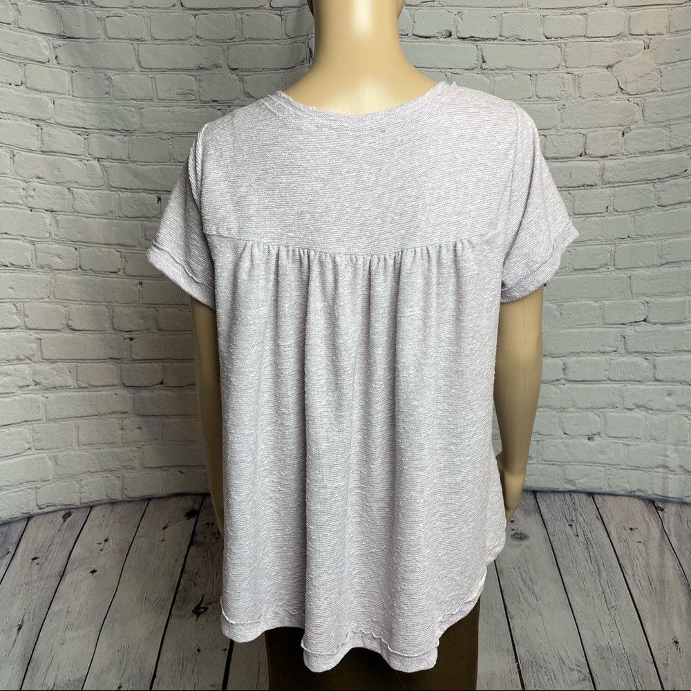 Other Ces Femme Pale Lavender Textured Knit V Neck Top With Short Size M / US 6-8 / IT 42-44 - 5 Thumbnail