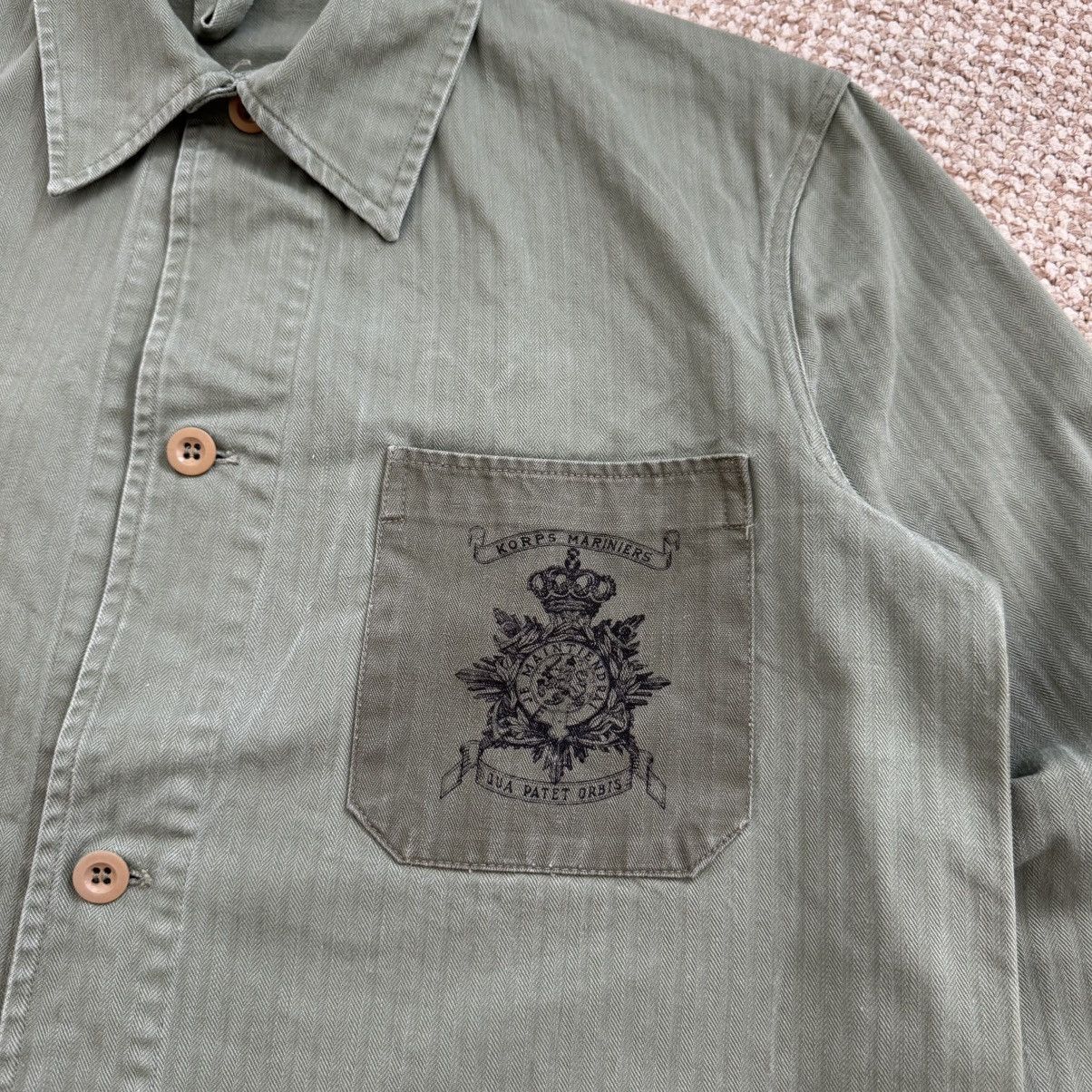 Vintage 60s Vintage Military Dutch KORPS MARINIERS HBT Work Jacket Size US M / EU 48-50 / 2 - 7 Thumbnail
