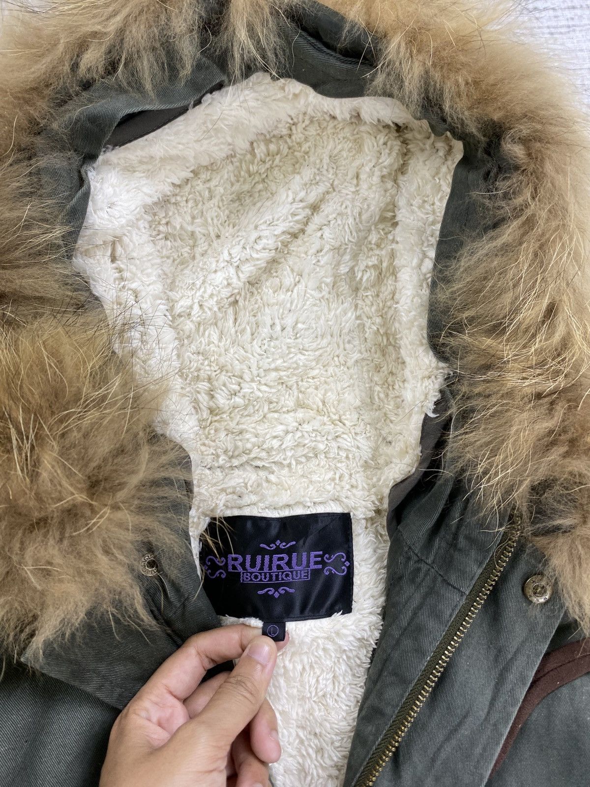 If Six Was Nine Vintag Ruirue Faux Fur Hoodie Parka Jacket Size US M / EU 48-50 / 2 - 6 Thumbnail