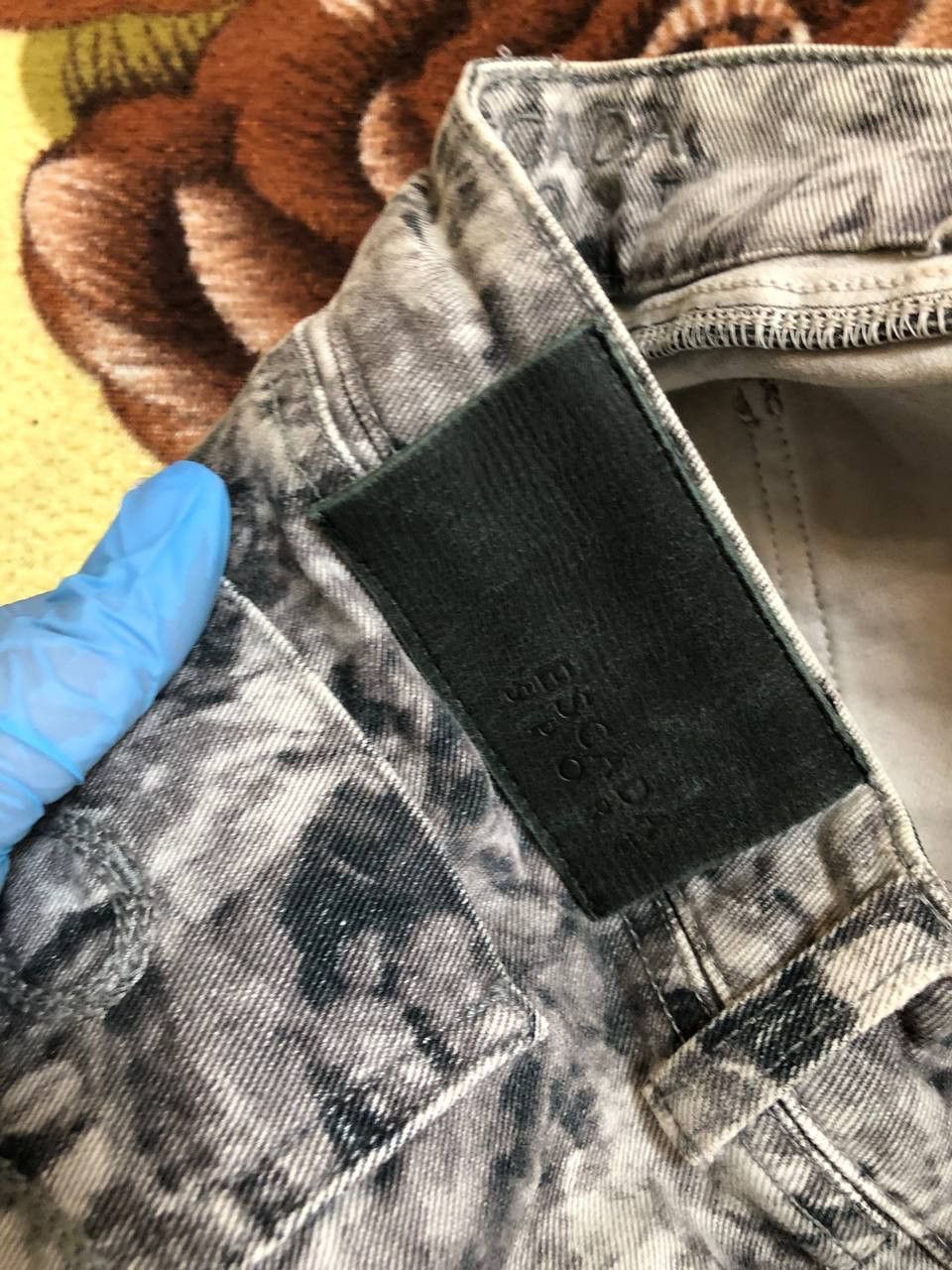 Escada Vintage Escada Super Skinny Jeans Grey Floral Jegging Size 25" / US 0 / IT 36 - 5 Thumbnail
