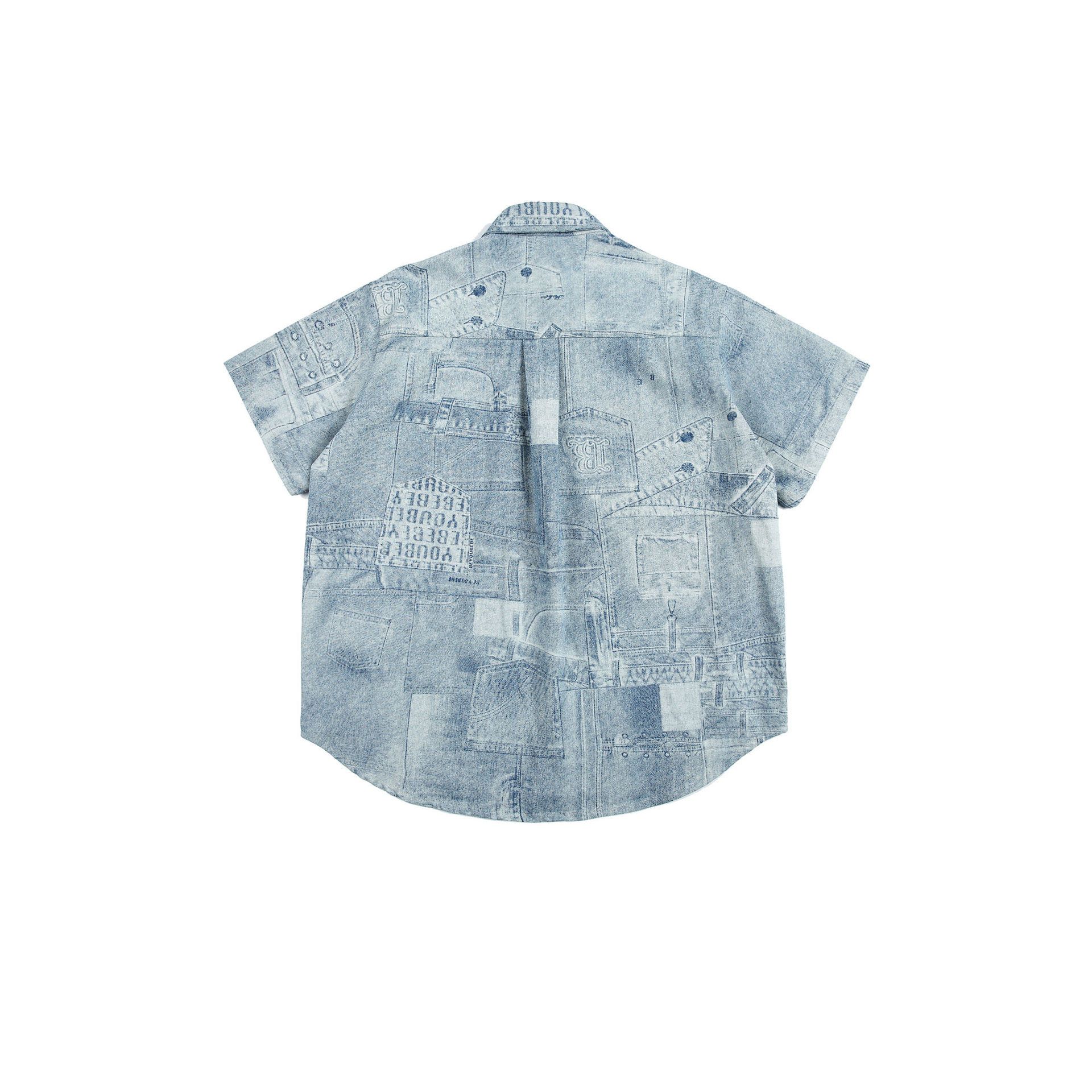Japanese Brand × Vintage Vintage washed stitching loose casual denim shirt Size US M / EU 48-50 / 2 - 2 Thumbnail