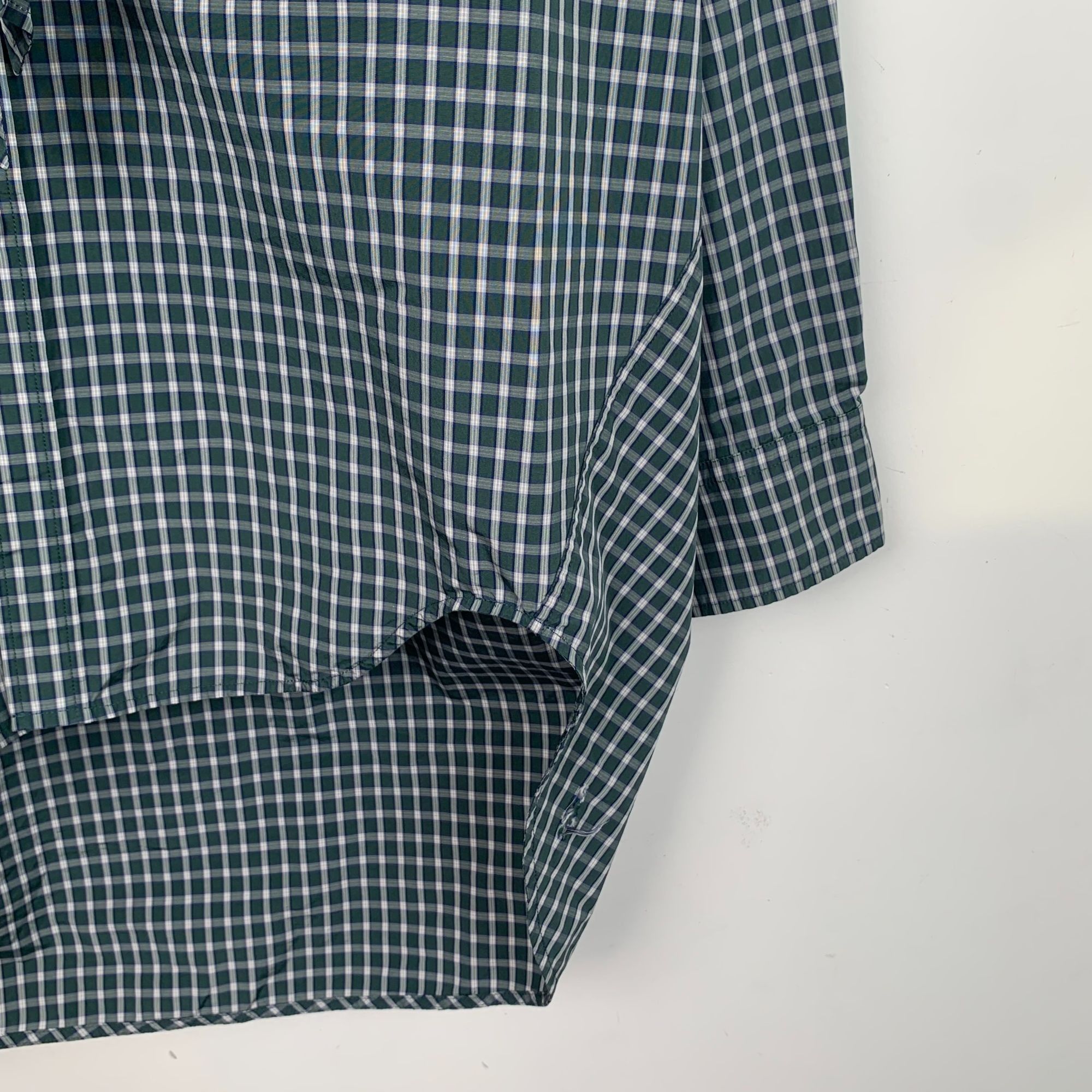 Balenciaga Balenciaga Blue Letter Print Check Cotton Long-Sleeve Shirt Size XS / US 0-2 / IT 36-38 - 7 Thumbnail