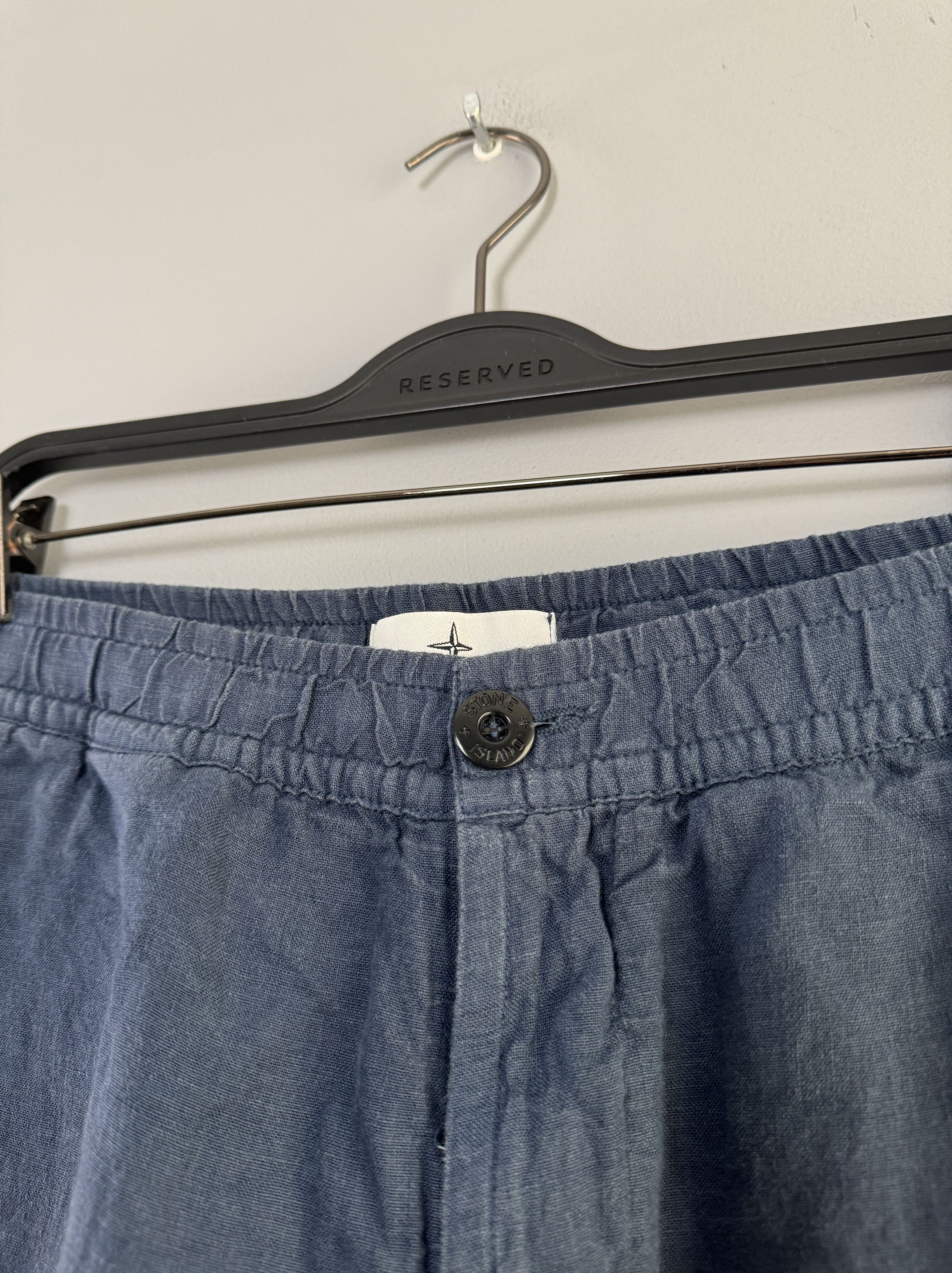 Stone Island Stone Island Patch Pocket Cargo Trousers Linen Pants Size 31 Size US 31 - 4 Thumbnail