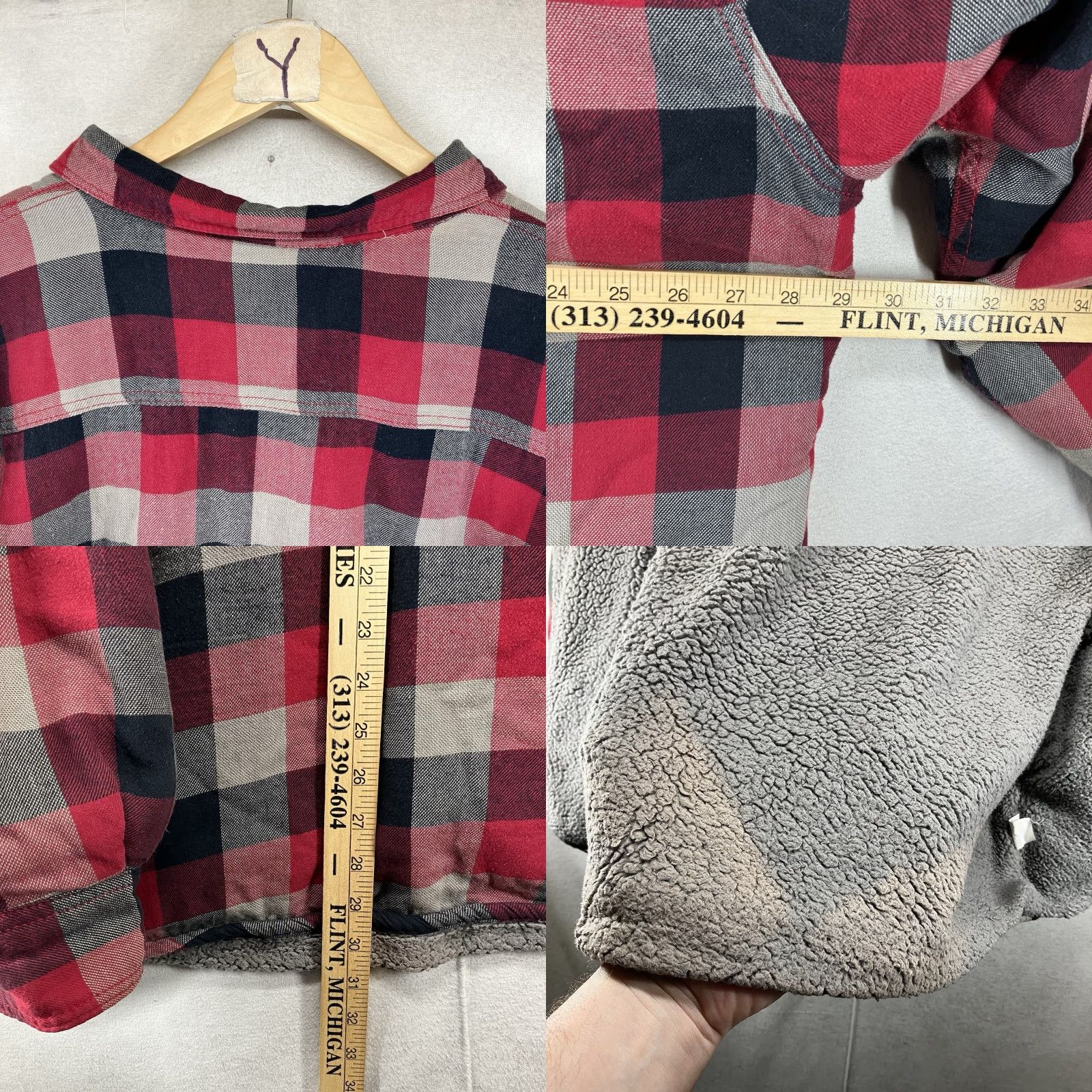 Wrangler VINTAGE Wrangler 3XL Mens Flannel Jacket Shacket Sherpa Lined Pockets 90s Plaid Blue) Size US XXL / EU 58 / 5 - 10 Thumbnail
