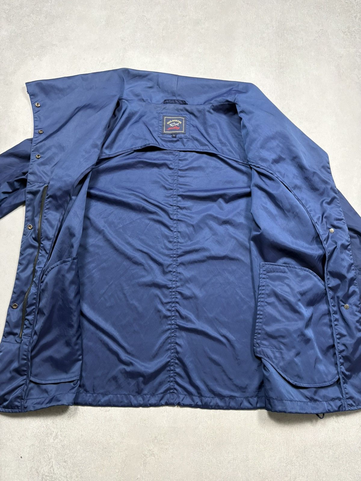 Paul & Shark Paul & Shark Yachting High Collar Tech Nylon Jacket Navy VTG Size L / US 10 / IT 46 - 17 Thumbnail