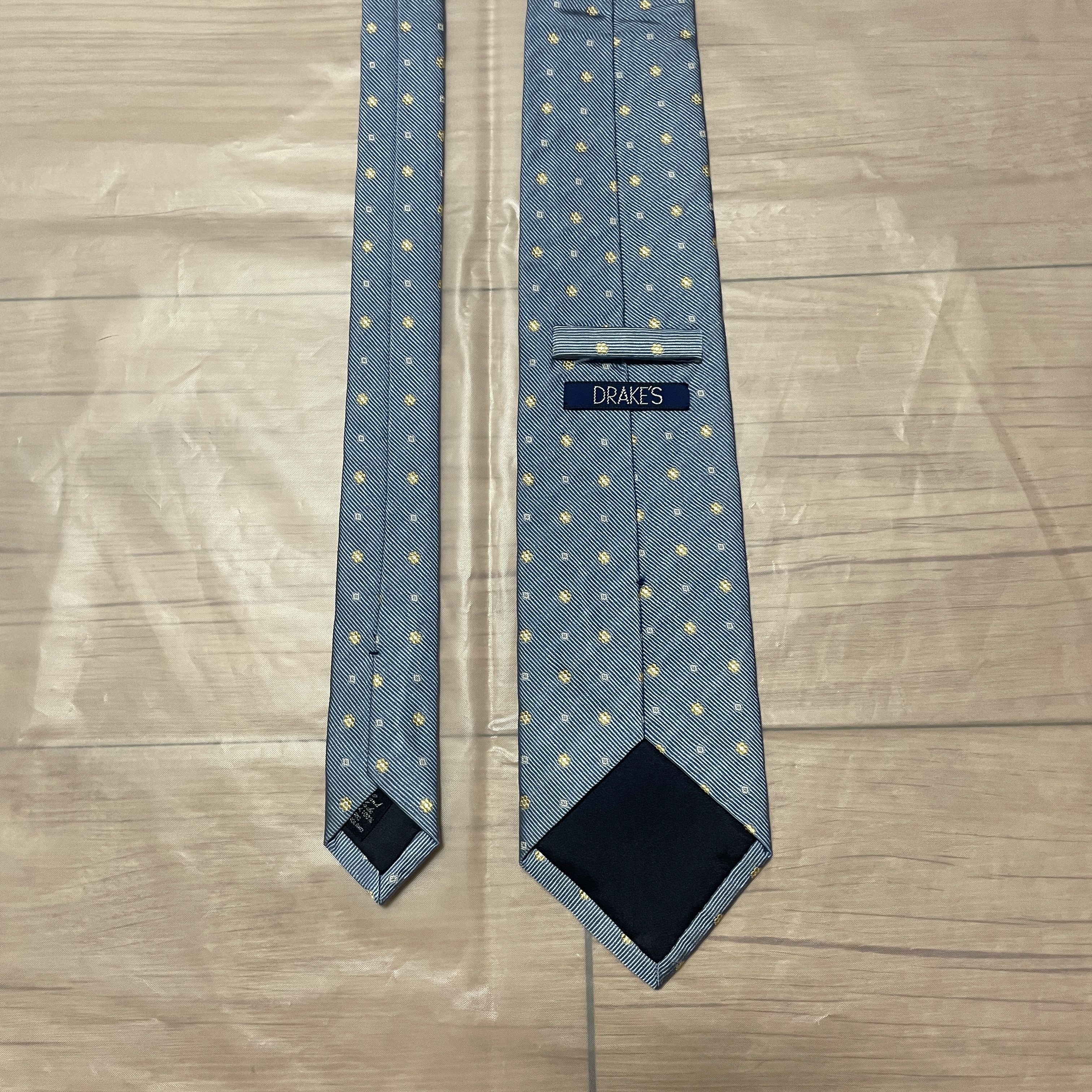 Drake's Drake's Classic Pattern Sky blue tie Size ONE SIZE - 4 Thumbnail