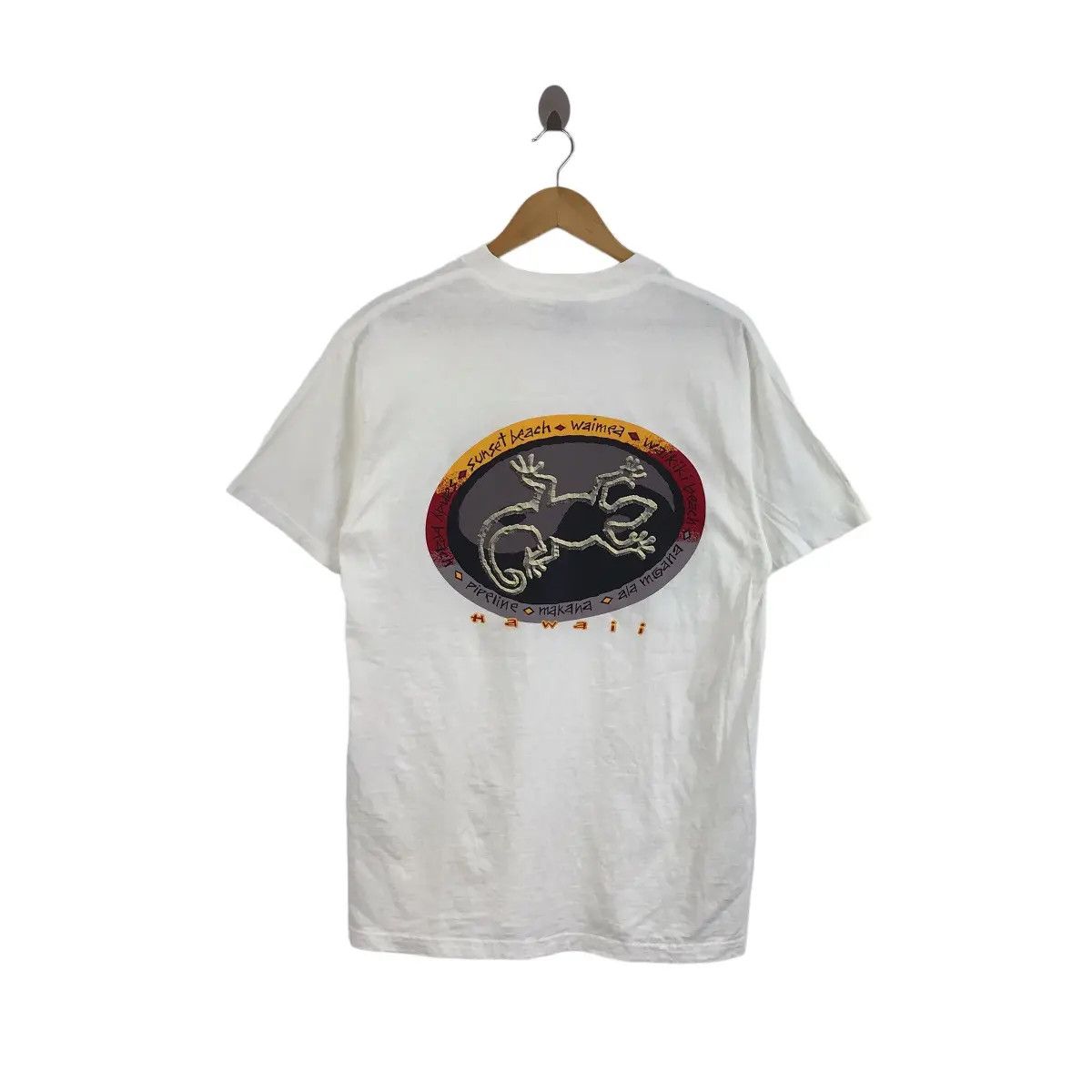 Vintage Vtg 90’ WAIMEA HAWAII GECKO Waikiki Beach Makana Tee Shirt Size US L / EU 52-54 / 3 - 1 Thumbnail