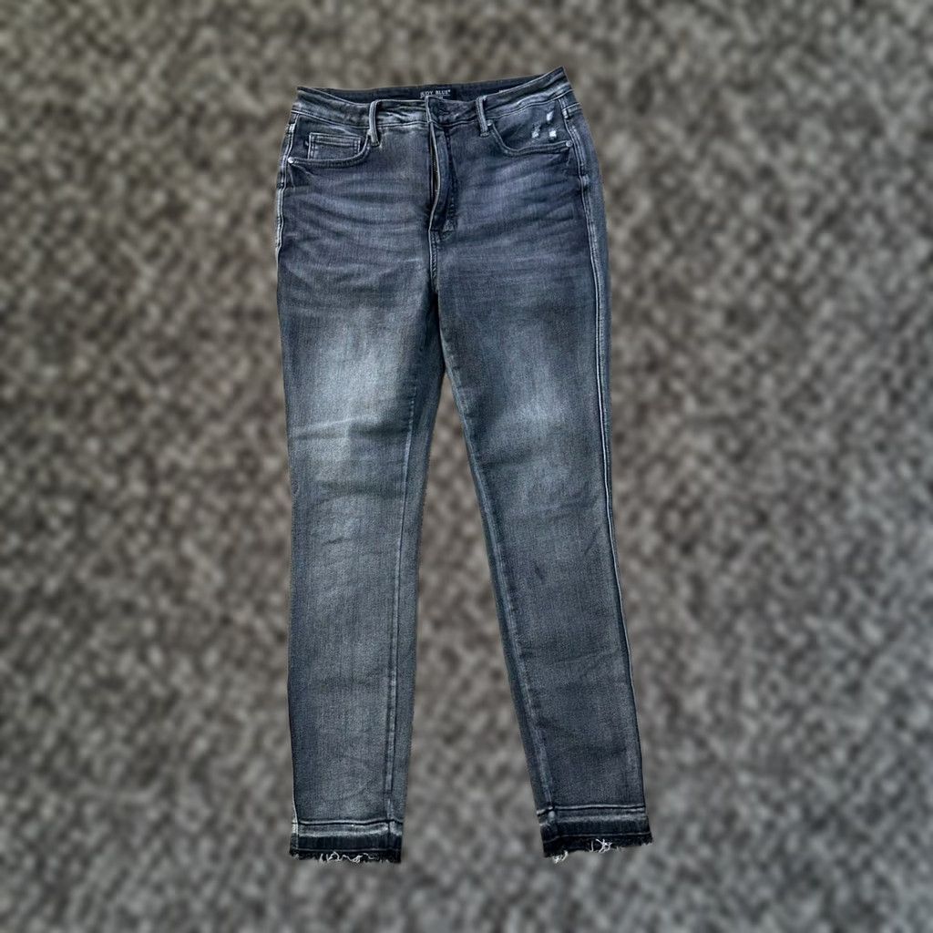 Vintage Judy Blue Jeans Women's Skinny High Rise 11/30 Gray Denim Stretch 5-Pocket Slim Retro? Size 32" / US 10 / IT 46 - 1 Thumbnail