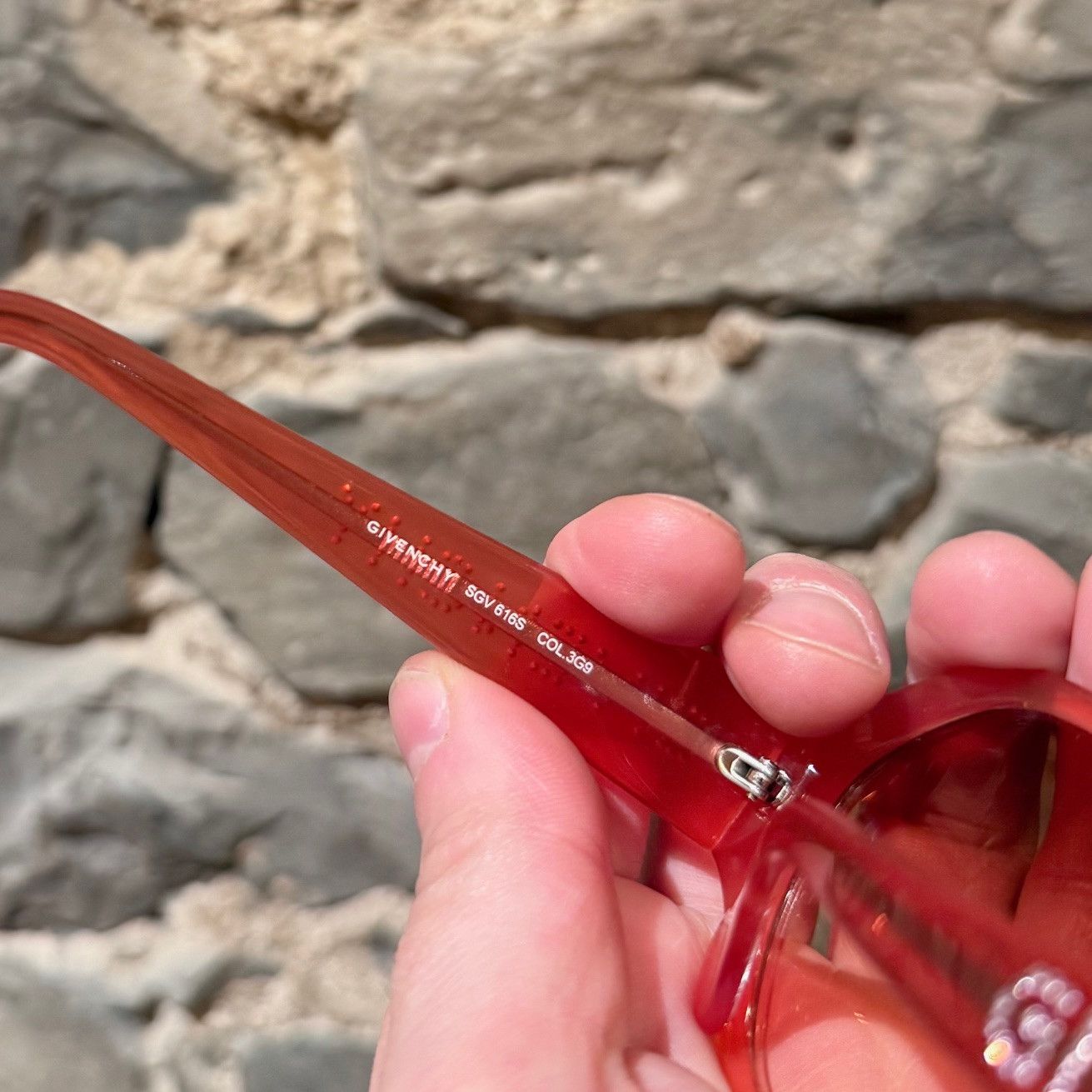Givenchy Givenchy SGV 616S Pink Crystal Logo Sunglasses Size ONE SIZE - 8 Thumbnail