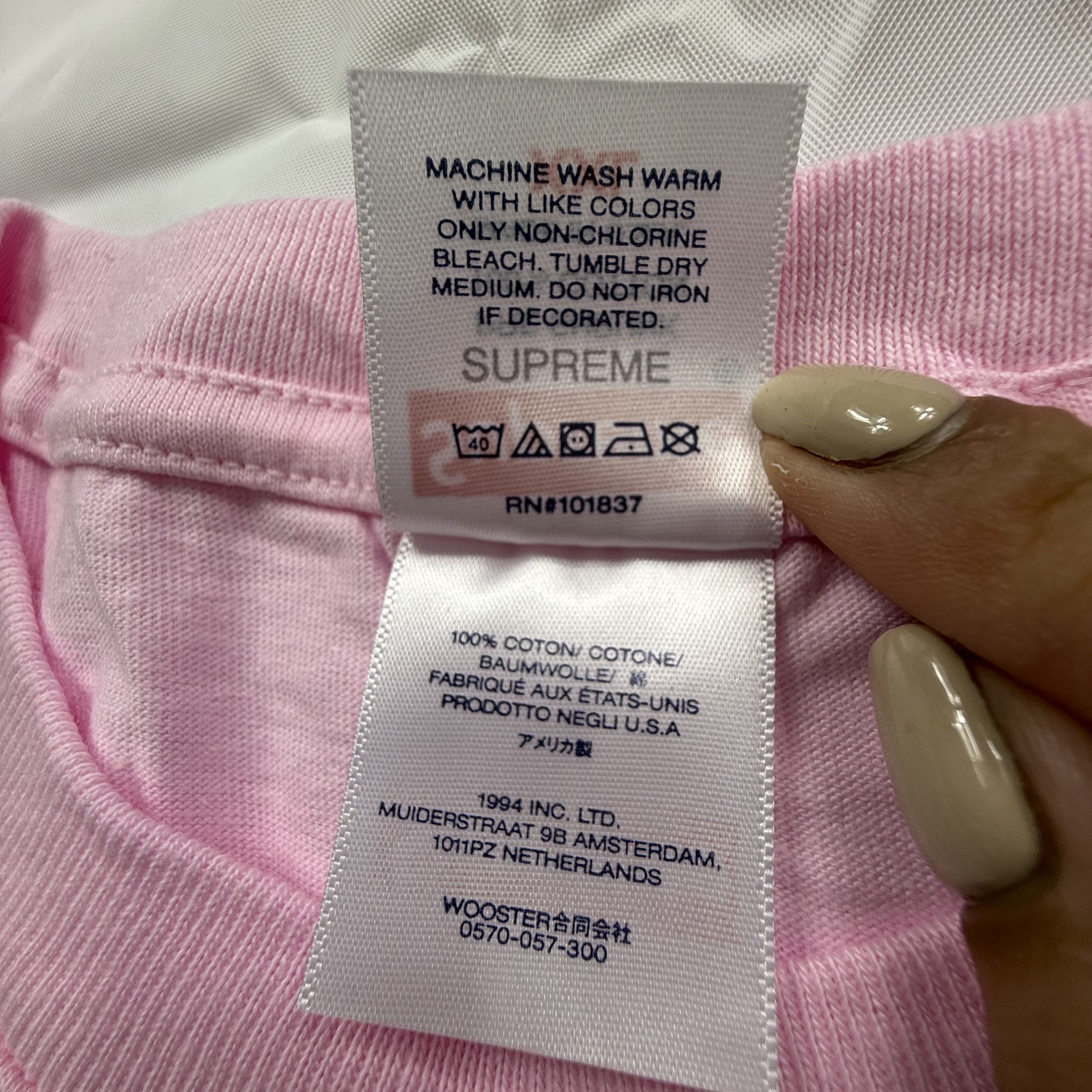 Supreme Supreme Blank T-Shirt Mens XXL Pink Short Sleeve Size US XXL / EU 58 / 5 - 3 Thumbnail