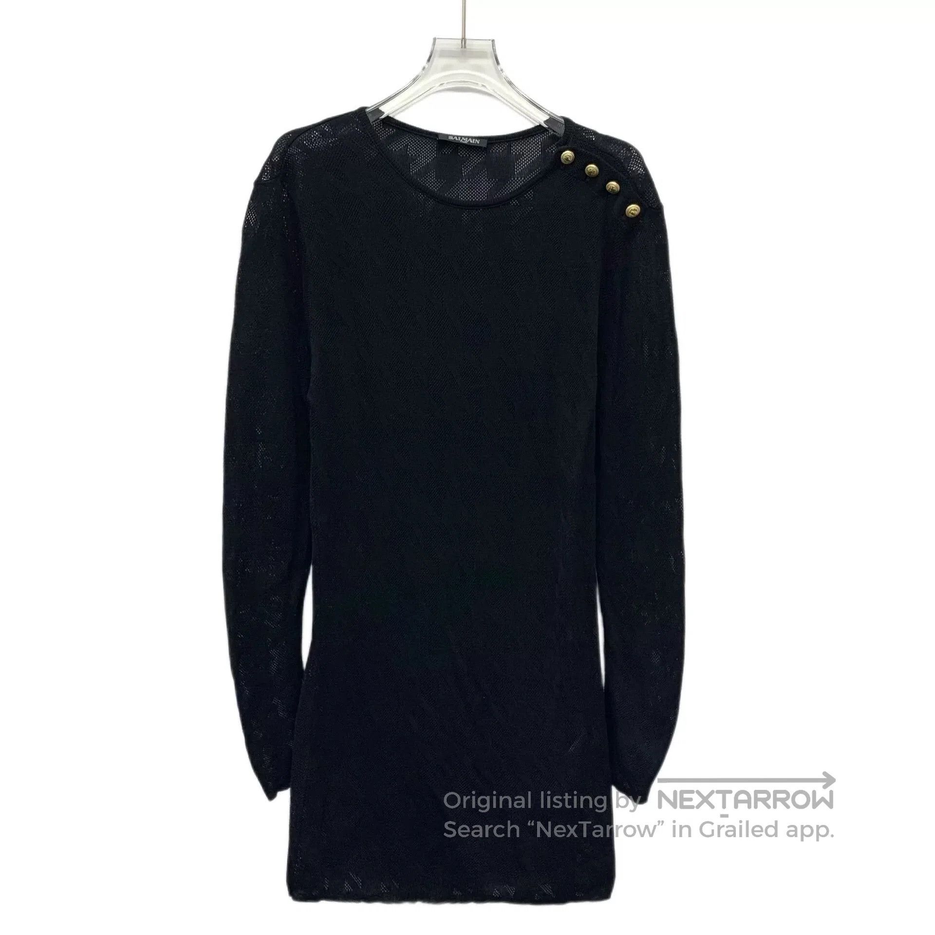 Balmain Balmain Black Button Detail Knit Dress. Size M / US 6-8 / IT 42-44 - 1 Thumbnail