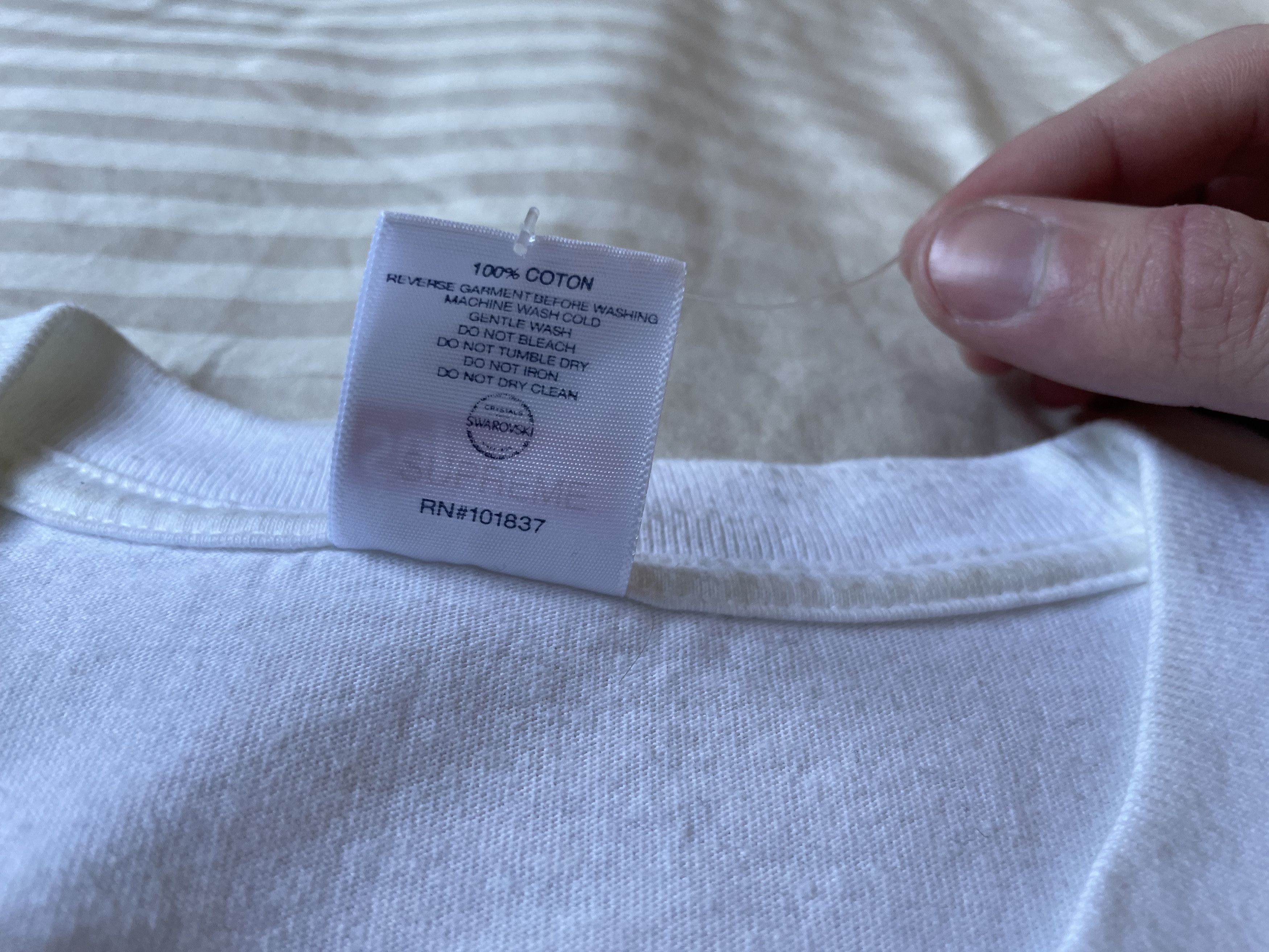 Supreme × Swarovski Supreme Swarovski Box Logo Tee White Size US M / EU 48-50 / 2 - 6 Thumbnail