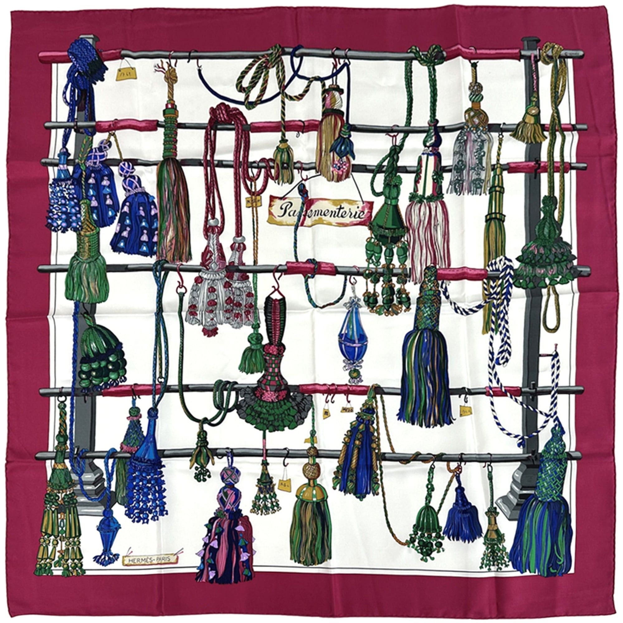 Hermes Hermes Stole Reversible Scarf Silk Angora Wine Red  display picture 1