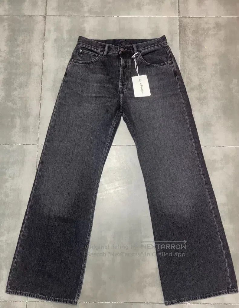 Acne Studios Acne Studios Washed Black Distressed Straight Bootcut Jean Size US 31 - 1 Thumbnail