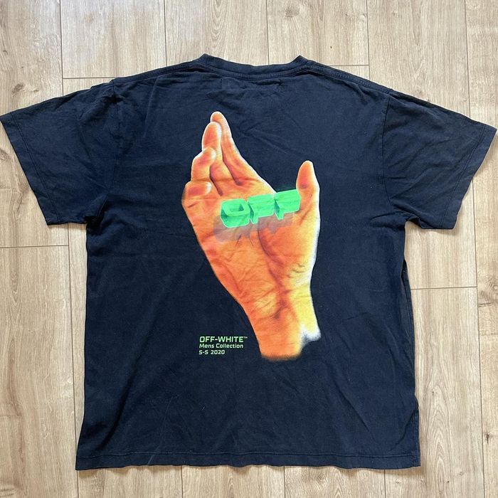 Off white hand logo best sale t shirt