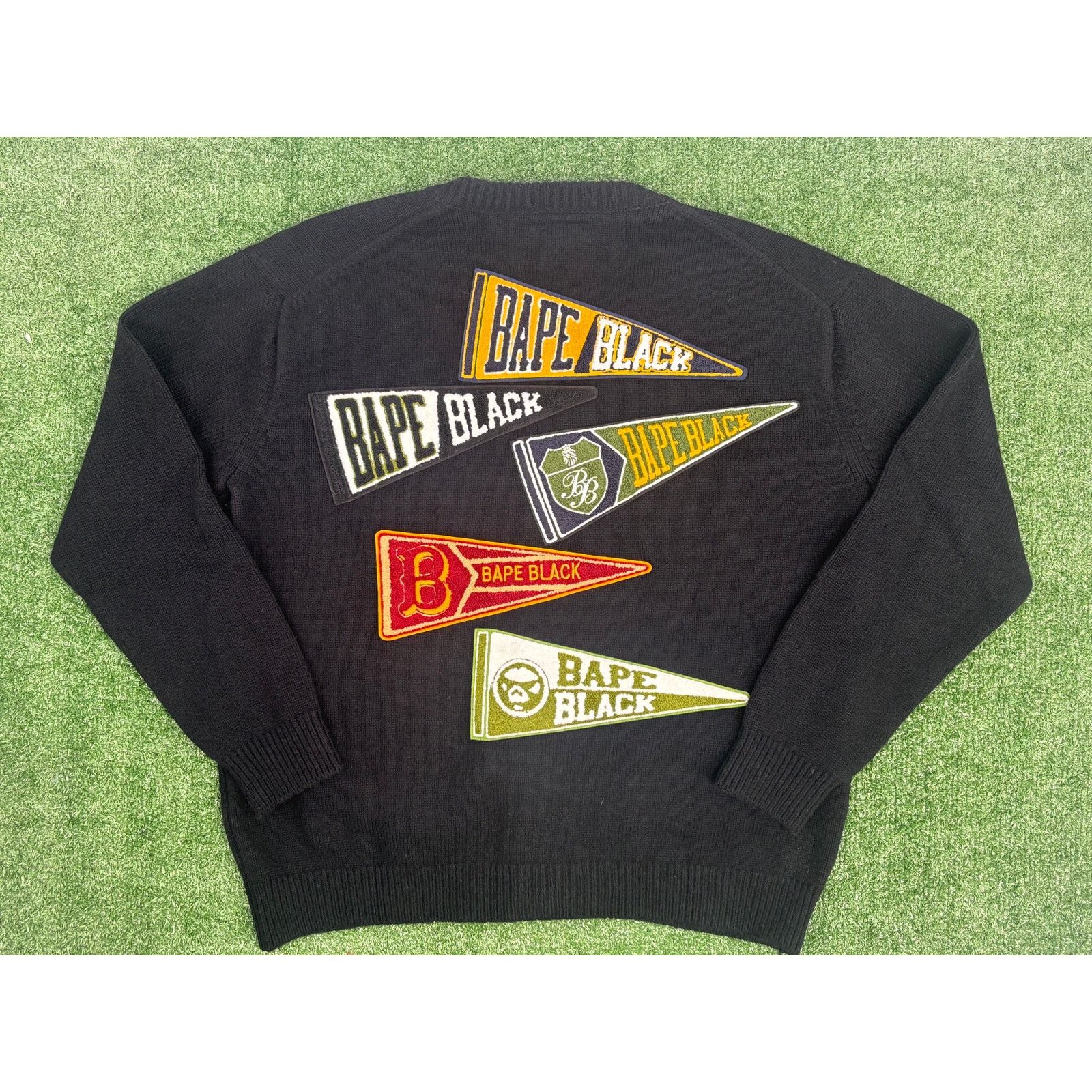 Bape BAPE BLACK College Cardigan Sweater Size Medium (MSRP: $606) Size US M / EU 48-50 / 2 - 2 Thumbnail