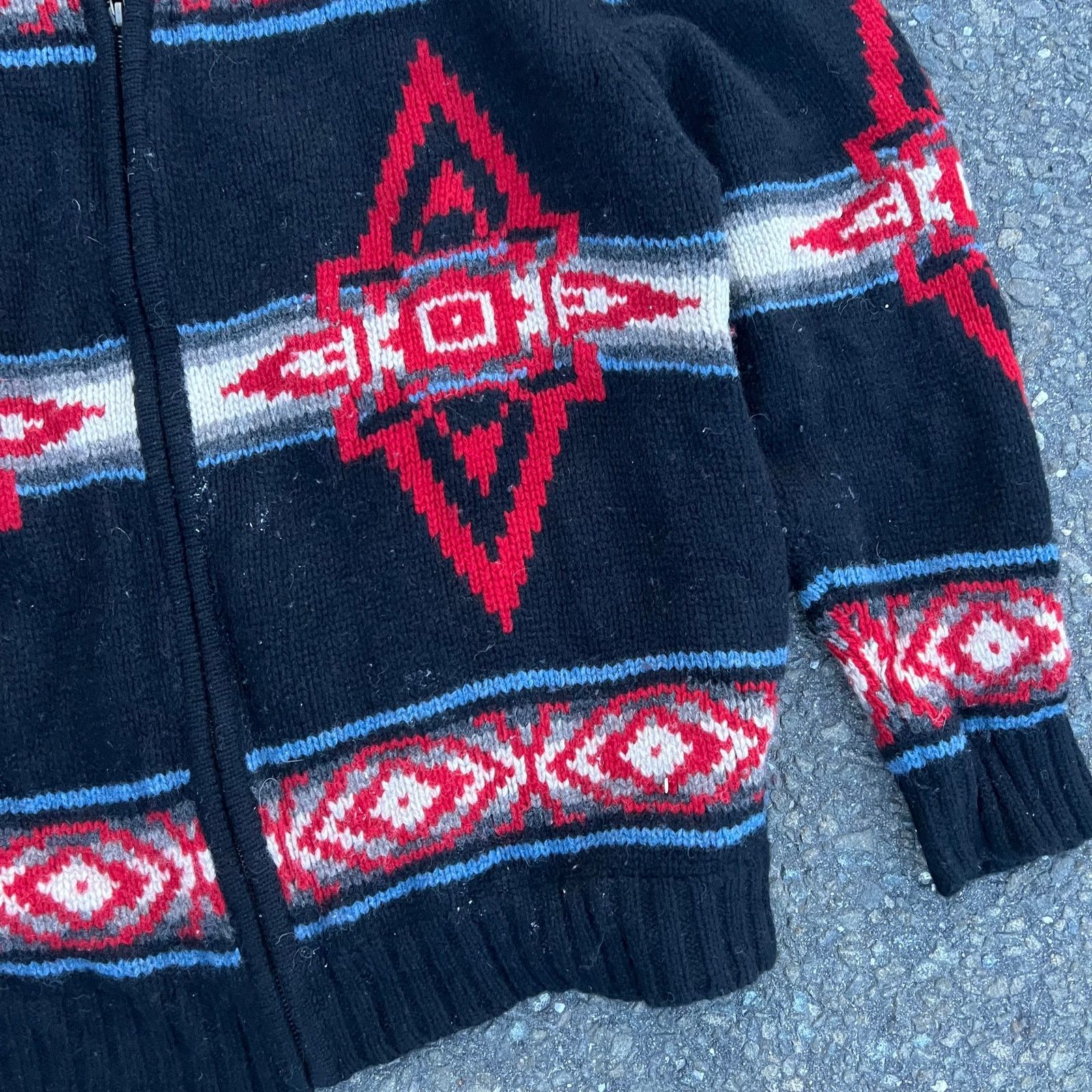 Pendleton × Vintage Vintage Pendleton wool knit zip up Aztec sweater sweatshirt Size US L / EU 52-54 / 3 - 3 Thumbnail