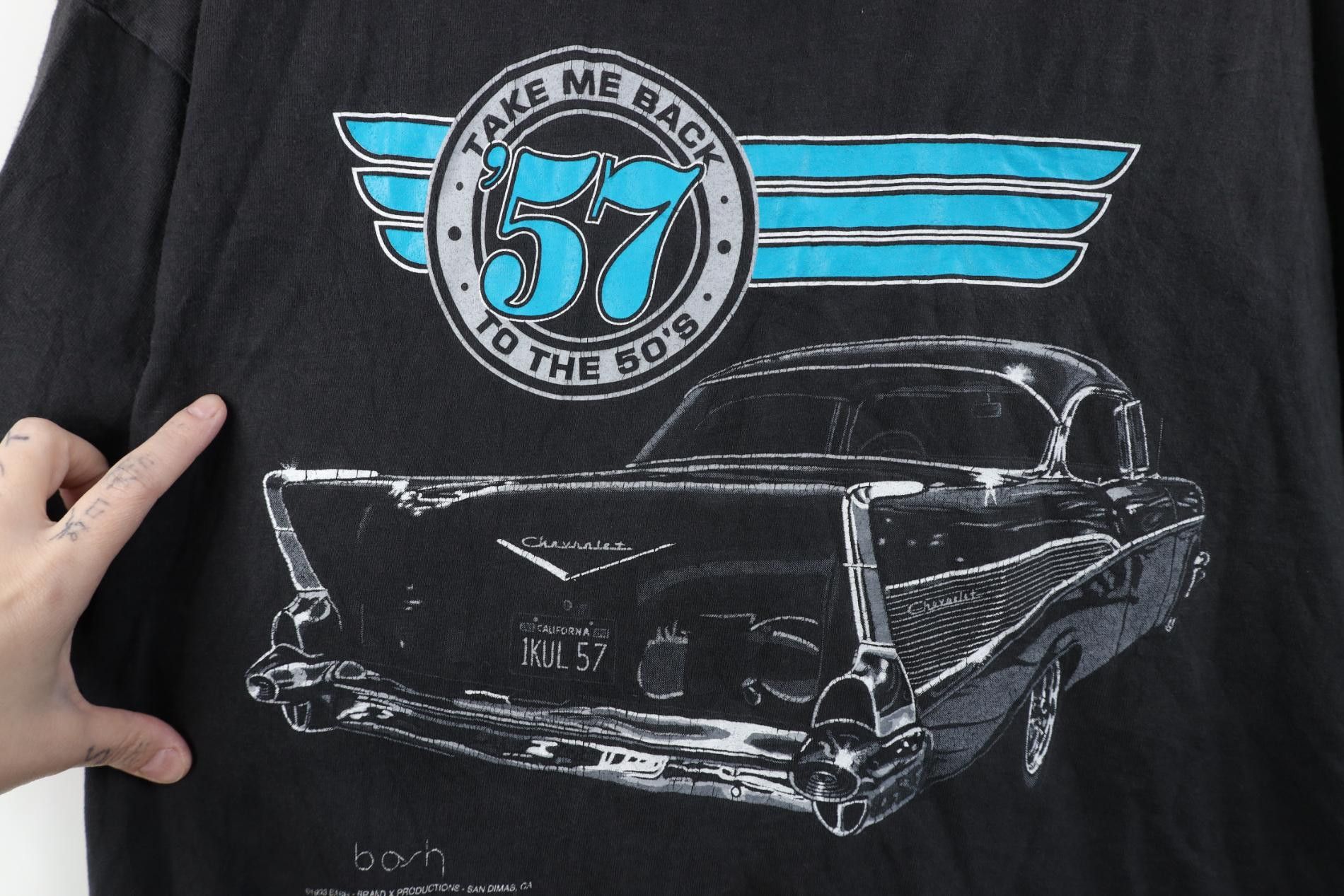 Vintage Vintage 90s 1950s Chevrolet Bel Air Car Short Sleeve T-Shirt Size US XXL / EU 58 / 5 - 4 Thumbnail
