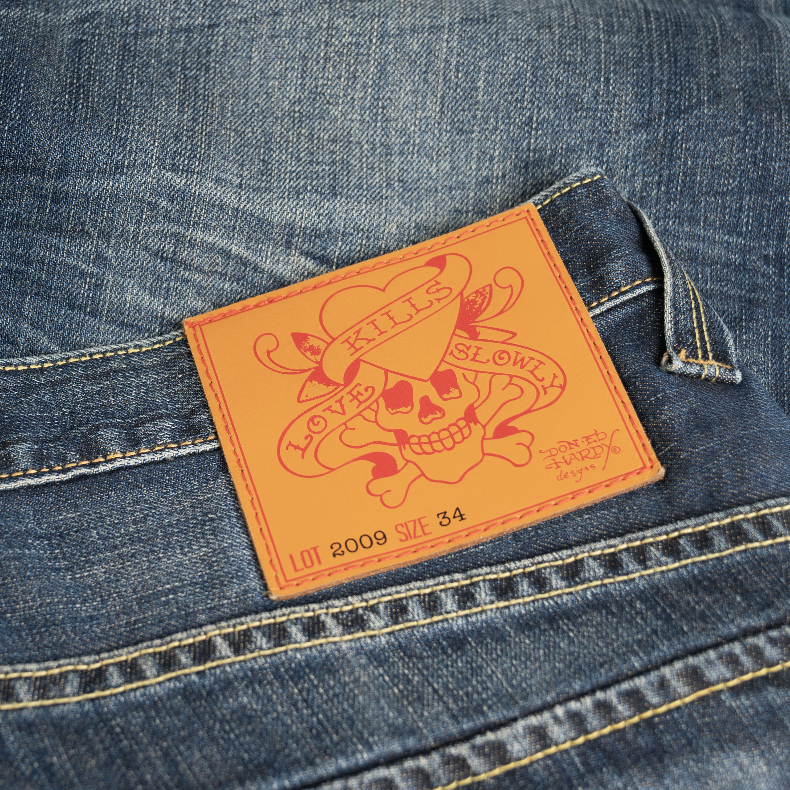 Christian Audigier × Ed Hardy × Vintage Vintage Ed Hardy Lot 2009 Denim Jeans Size US 34 / EU 50 - 4 Thumbnail