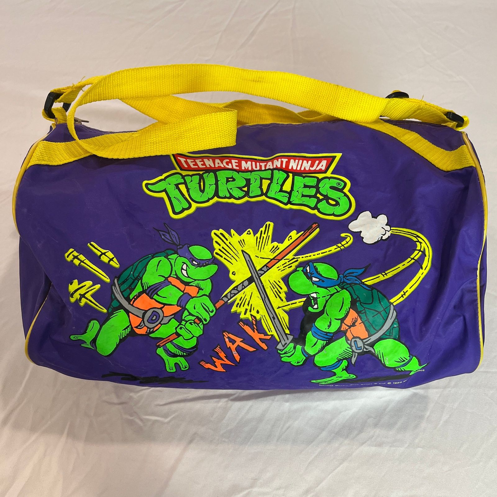 Vintage *Rare Vintage Teenage Mutant Ninja Turtles Duffle (1989) Size ONE SIZE - 3 Thumbnail
