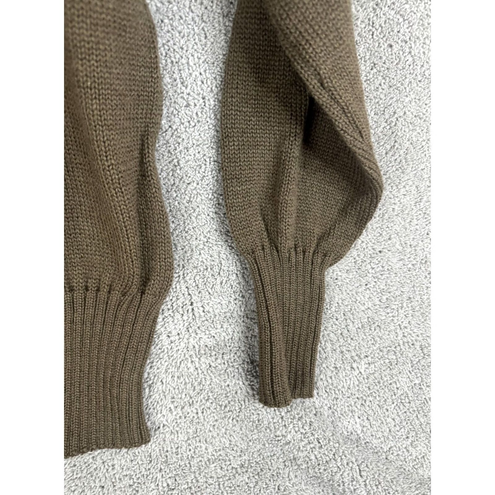 Vintage VINTAGE US MILITARY SWEATER Mens Medium Wool 5 Button Pullover OD Olive Drab Henley 80s Mens Vintage Cotton? Size US M / EU 48-50 / 2 - 3 Thumbnail