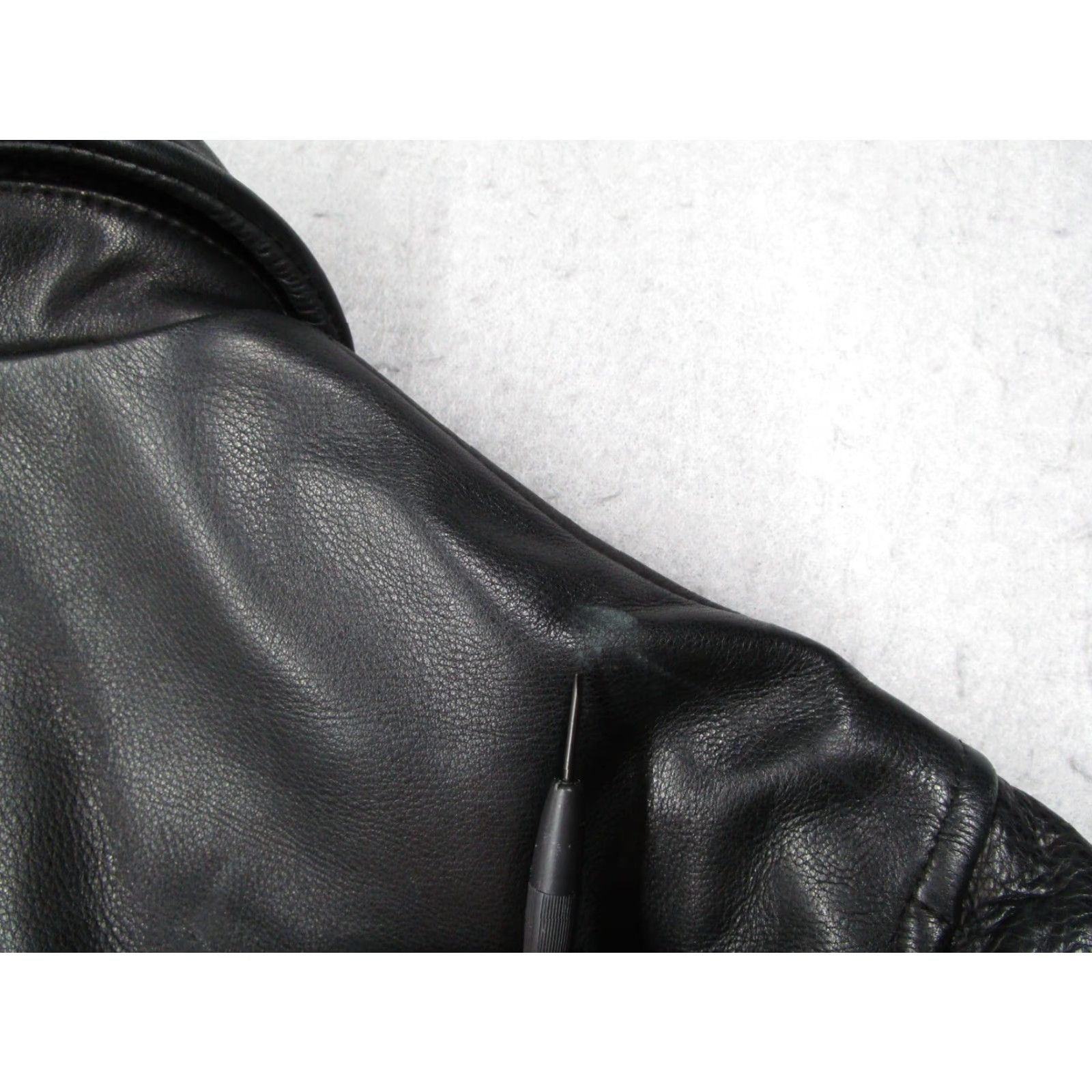 Vintage Wilsons Studio Andrew Marc Jacket Men Medium Black Leather Button Up Lined Retro Motorcycle Jacket Size US M / EU 48-50 / 2 - 7 Thumbnail