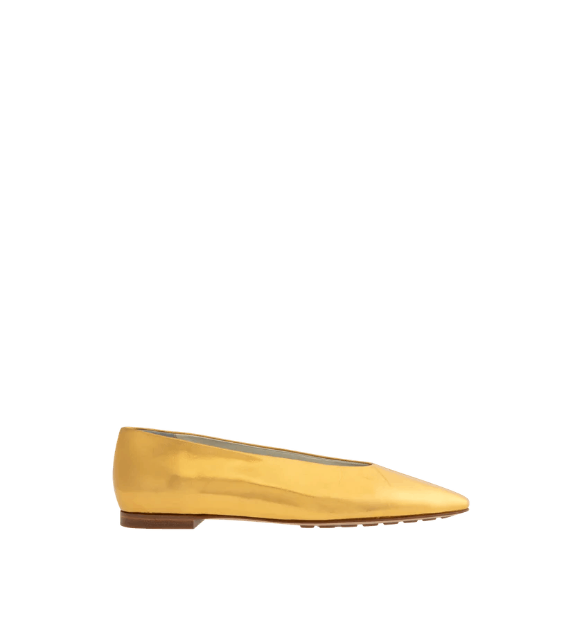 Bottega Veneta o1h1sh10526 Sofia Ballerina in Golden Size US 9 / IT 39 - 1 Thumbnail