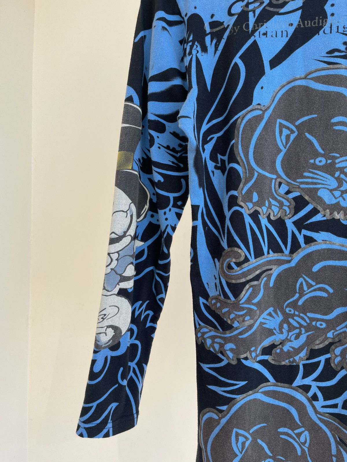 Ed Hardy Y2K Tattoo Skull Overprint Long Sleeve T-Shirt 2000s Vintage Size M / US 6-8 / IT 42-44 - 13 Thumbnail