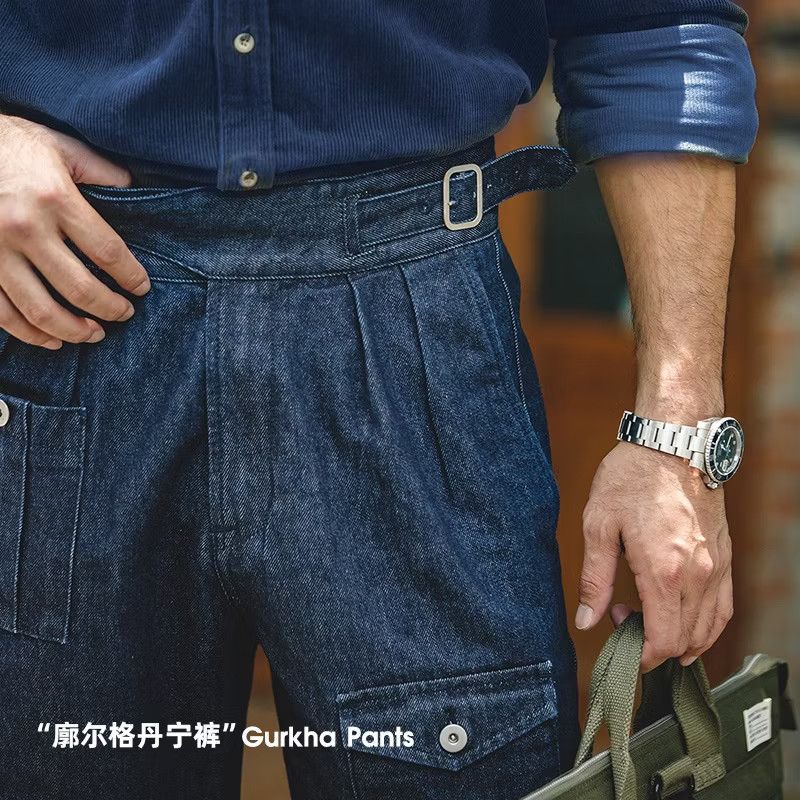 Japanese Brand 💥Gurkha retro blue colour pant Size US 29 - 8 Thumbnail