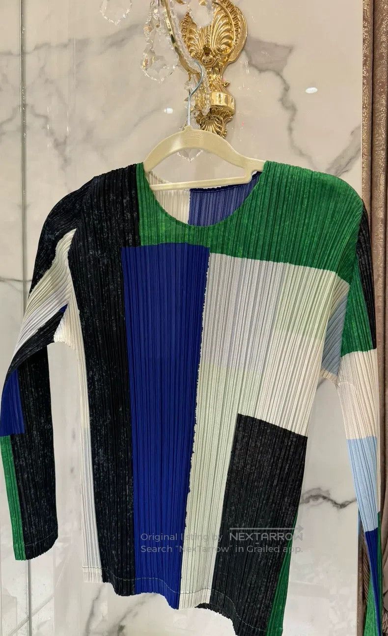 Issey Miyake Issey Miyake Color Block Long Sleeve Size L / US 10 / IT 46 - 1 Thumbnail