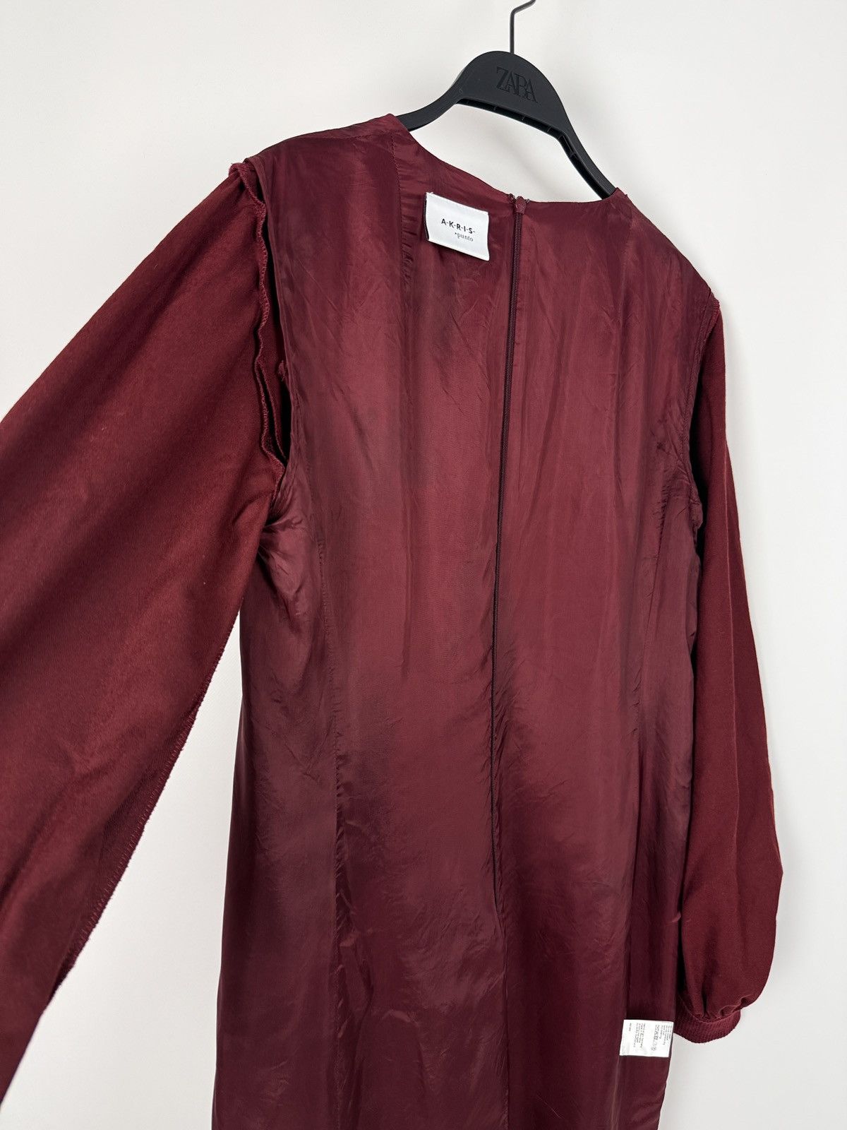 Akris Akris Punto Ruby Red Wool Long Balloon Sleeve Shift Dress Size M / US 6-8 / IT 42-44 - 12 Thumbnail