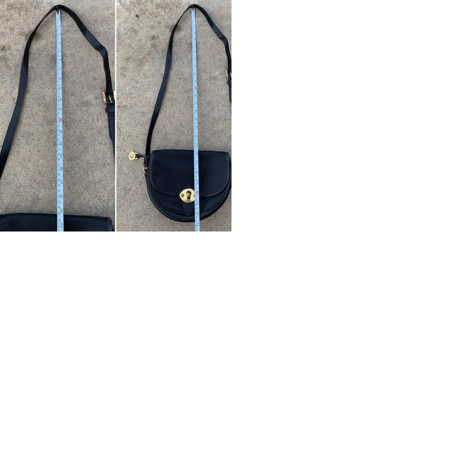 Dooney & Bourke VINTAGE Dooney & Bourke Black Leather Crossbody Bag USA Made Brass Lock Adult Women Size ONE SIZE - 9 Thumbnail