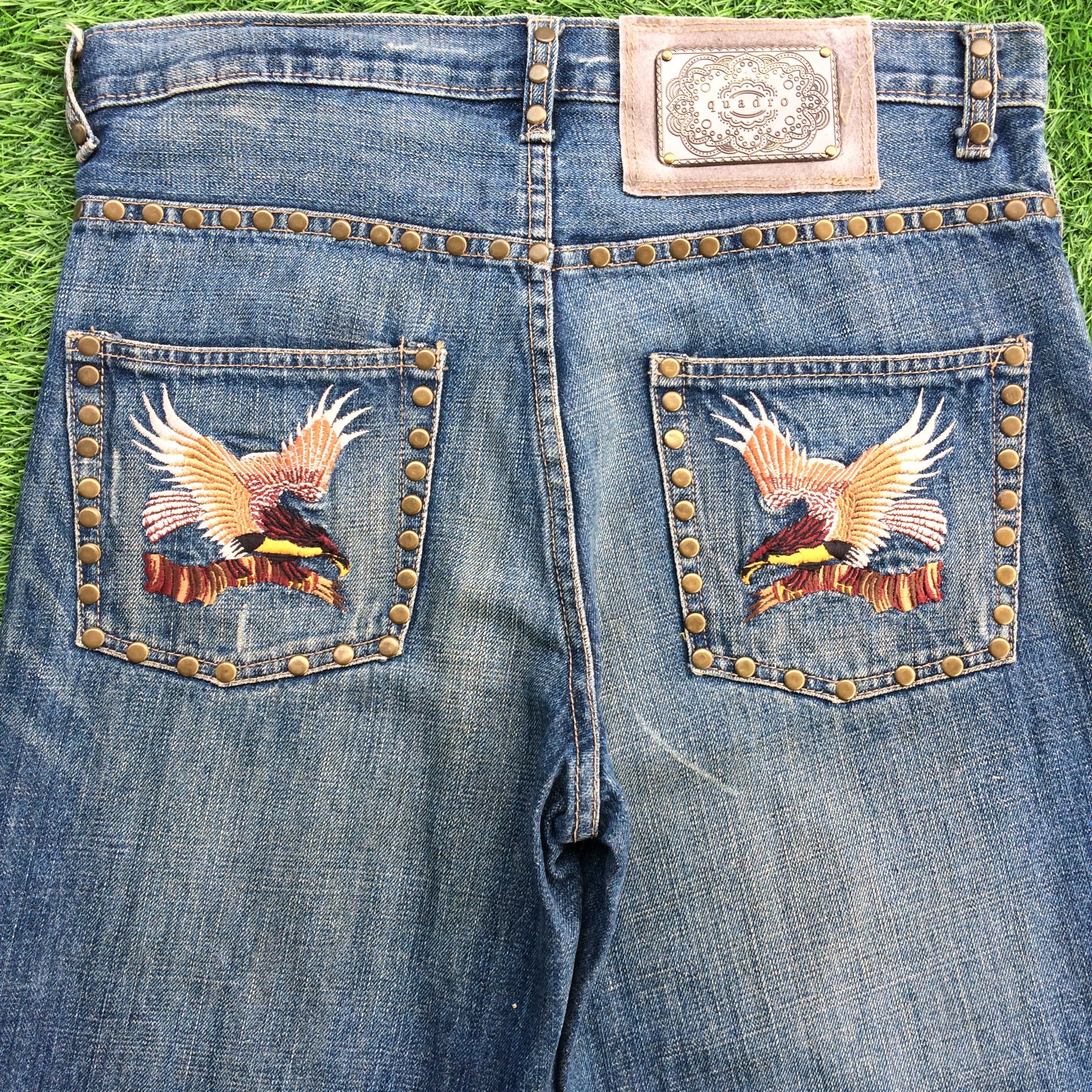 Japanese Brand Japanese Studded Eagle Embroidery Jeans D-853 Size US 32 / EU 48 - 3 Thumbnail
