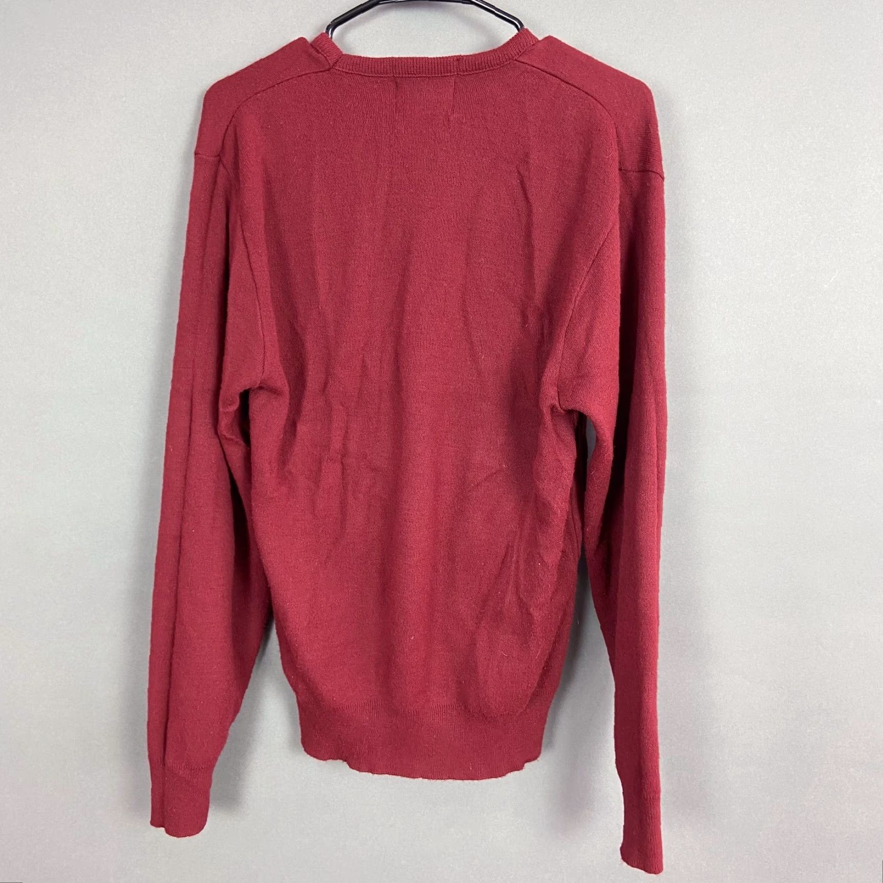 Vintage VINTAGE Pine State Red V-Neck Sweater Kurt Cobain Mens Large USA Size US L / EU 52-54 / 3 - 2 Thumbnail